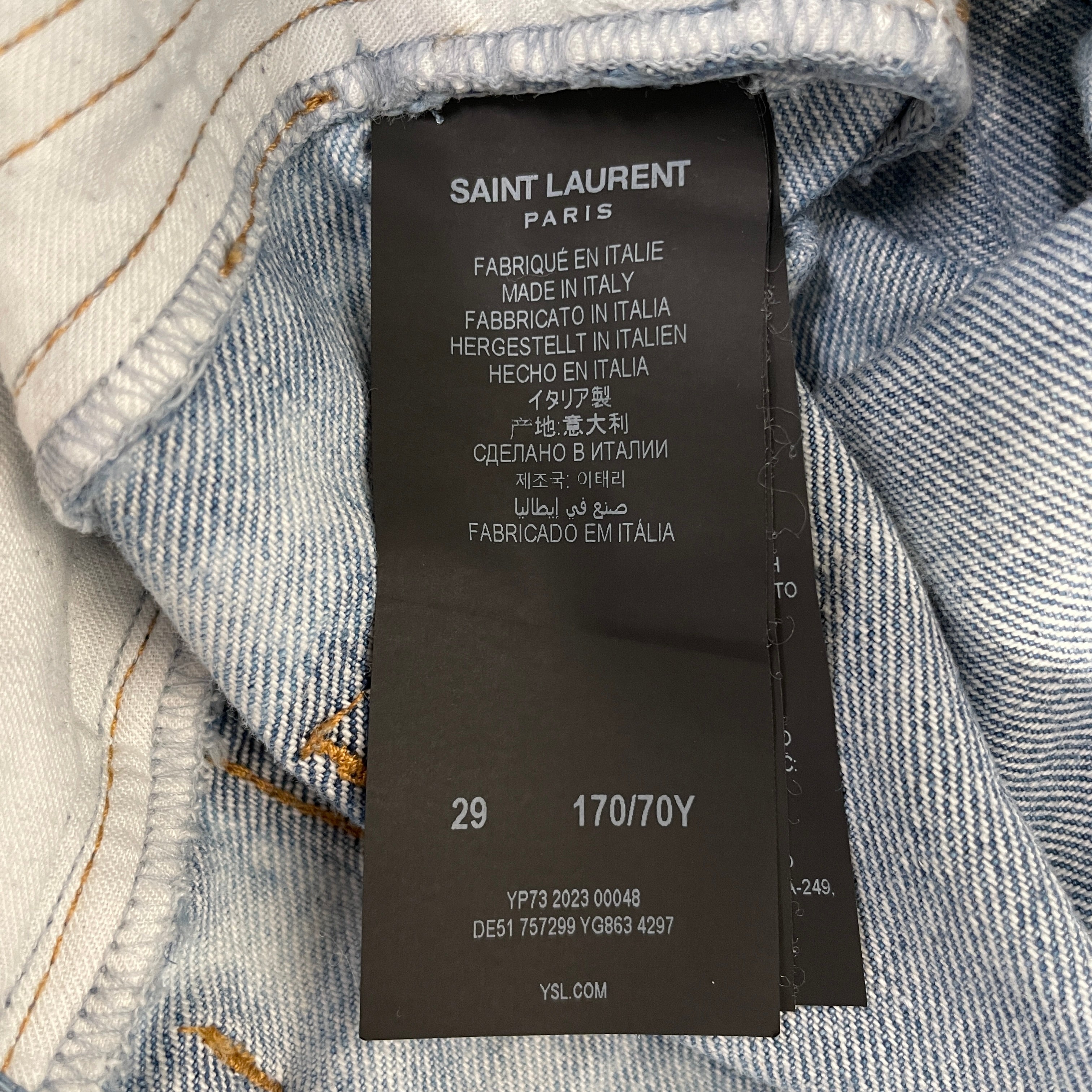 SAINT LAURENT/Skinny Pants/29/Denim/BLU/D58 W/80S-MW SLP DENIM view 3
