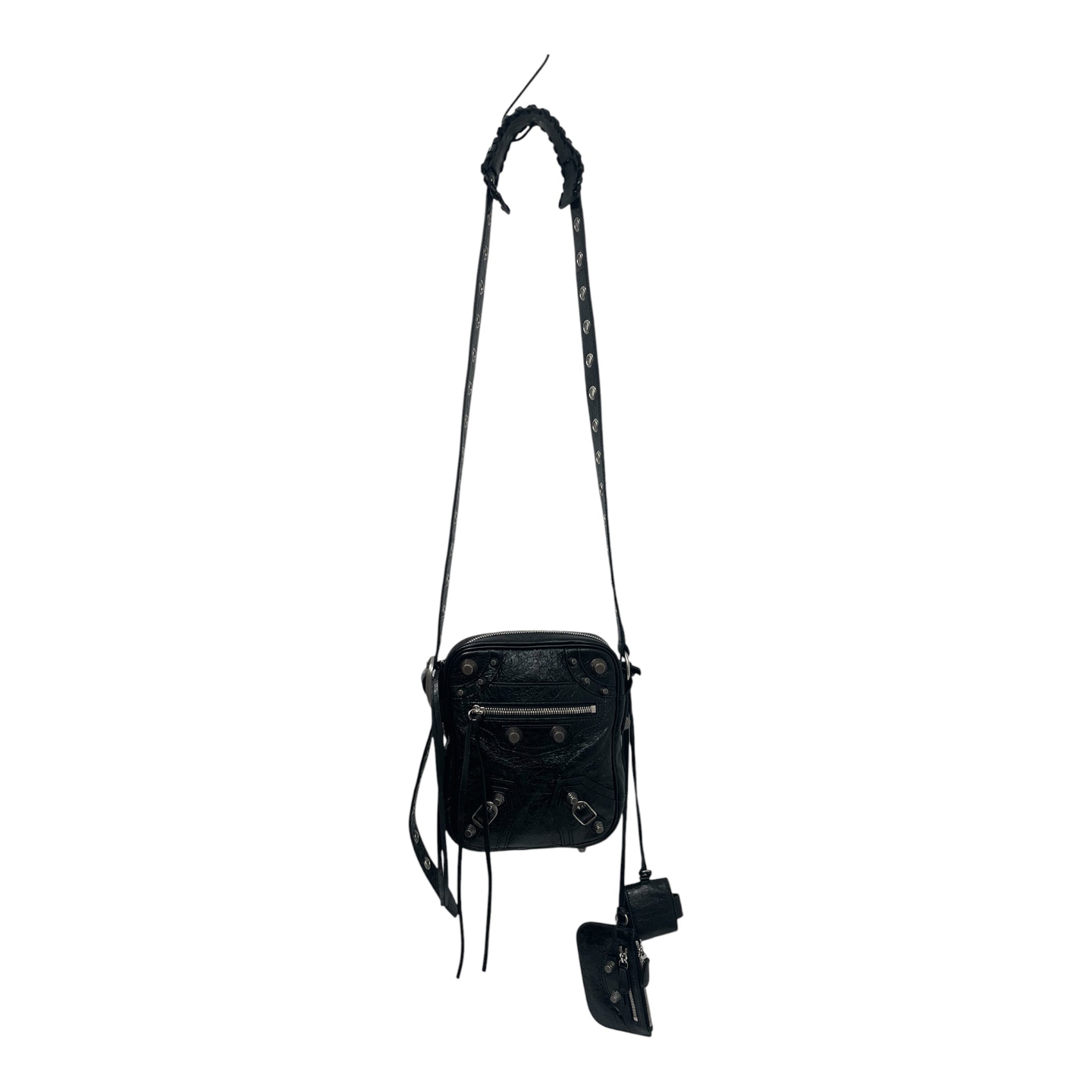 BALENCIAGA/Cross Body Bag/Leather/BLK/ view 1
