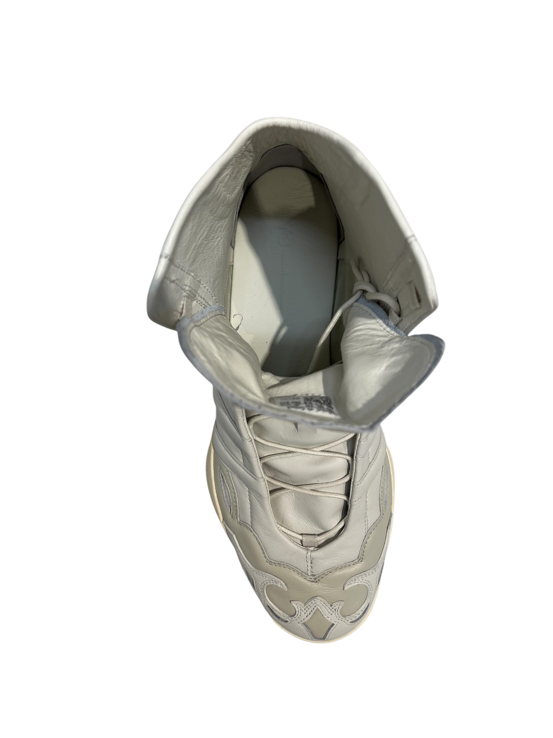 Y-3/Hi-Sneakers/US 10/Leather/WHT/Y-3 2002 HIGH view 3