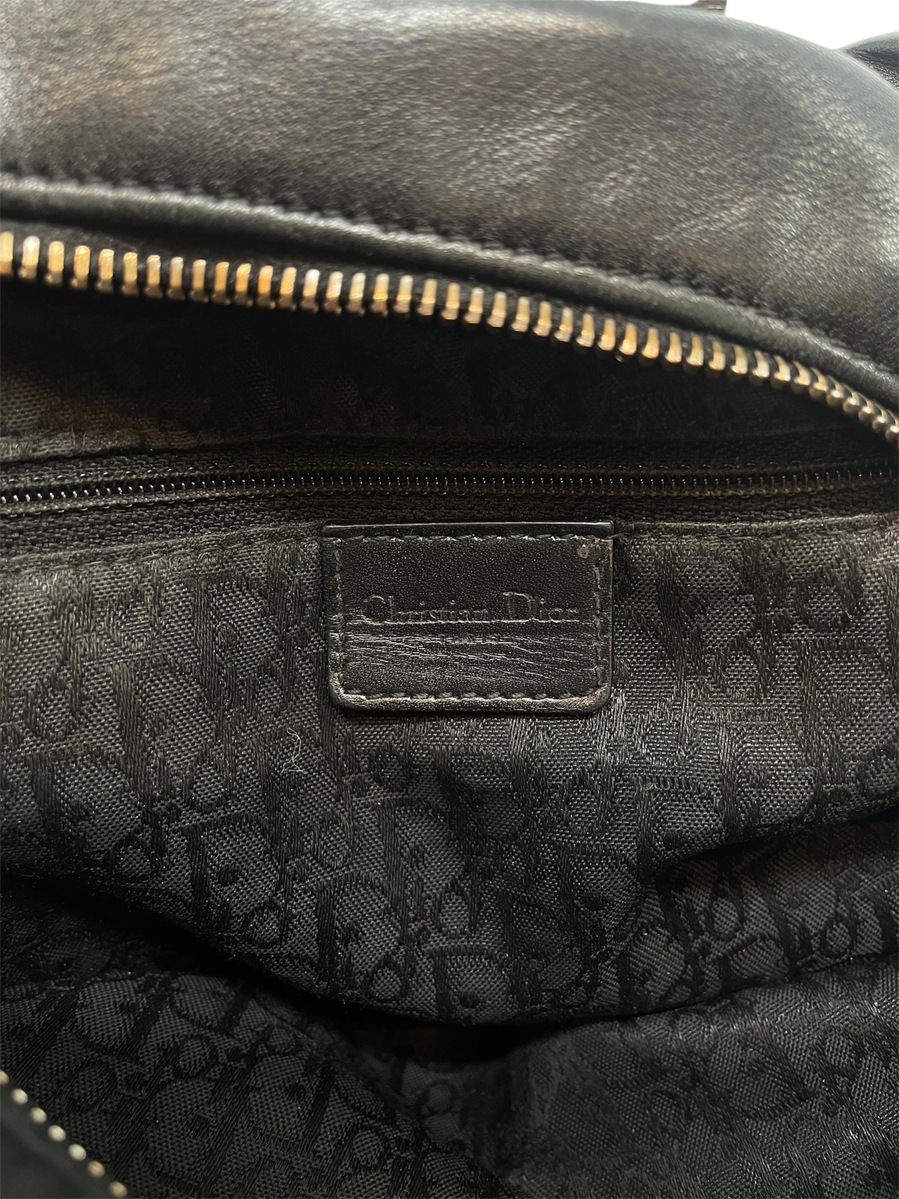 Christian Dior/Cross Body Bag/Leather/BLK/STREET CHIC HOBO BAG view 9