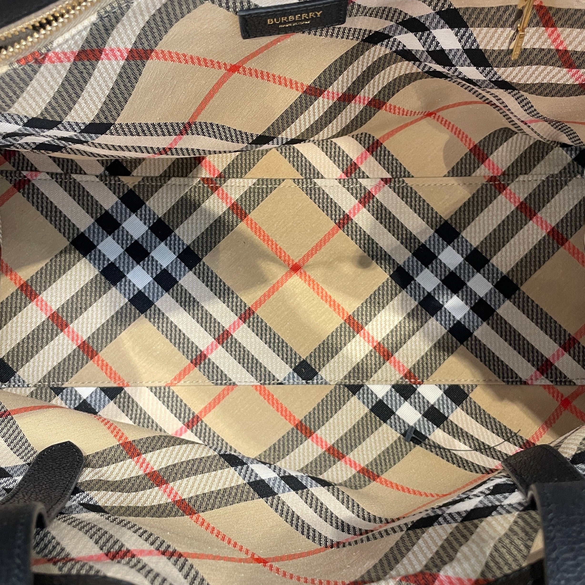 BURBERRY/Tote Bag/Leather/BLK/COTSWOLDS TOTE view 5