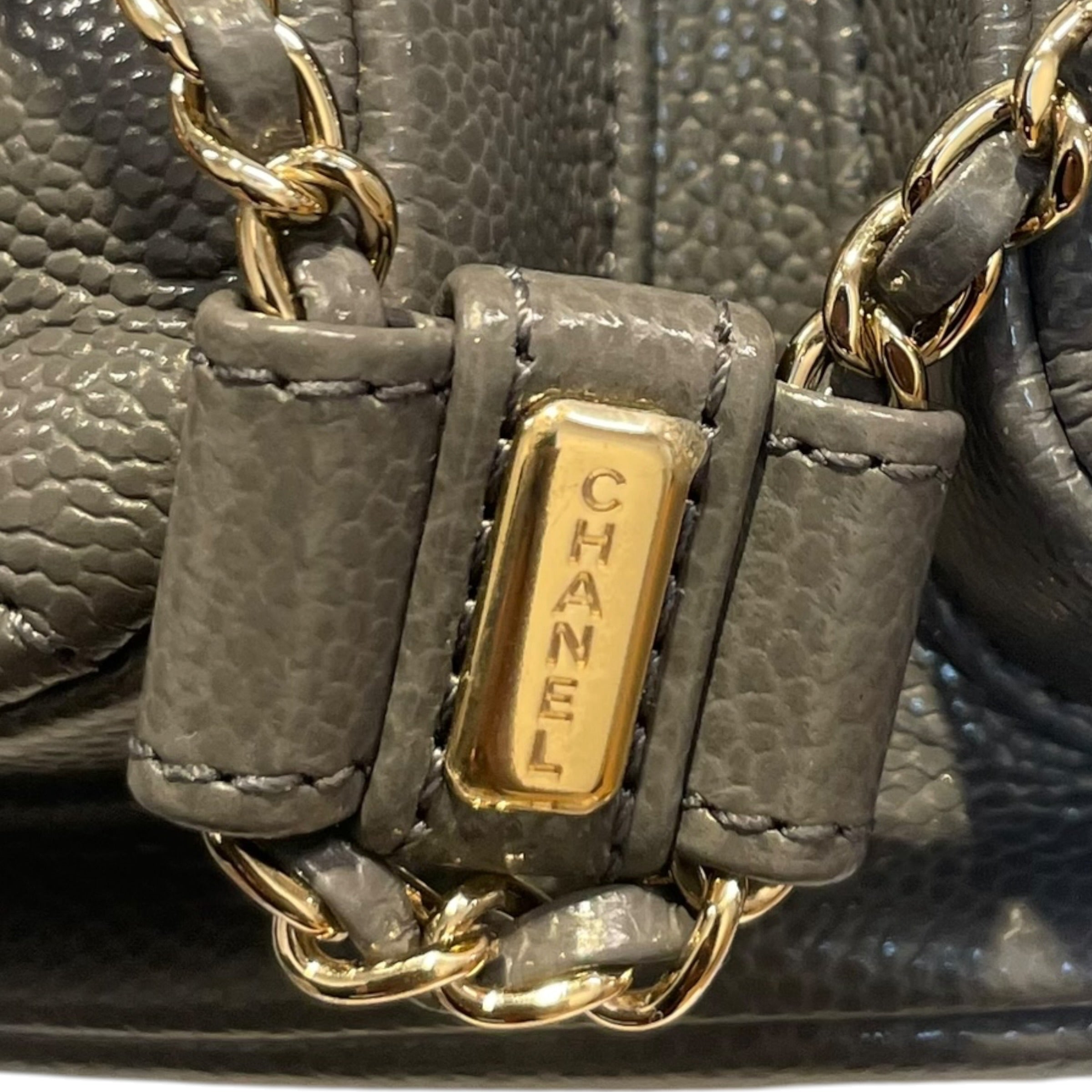 CHANEL/Backpack/Leather/GRY/mini cargo duma view 4
