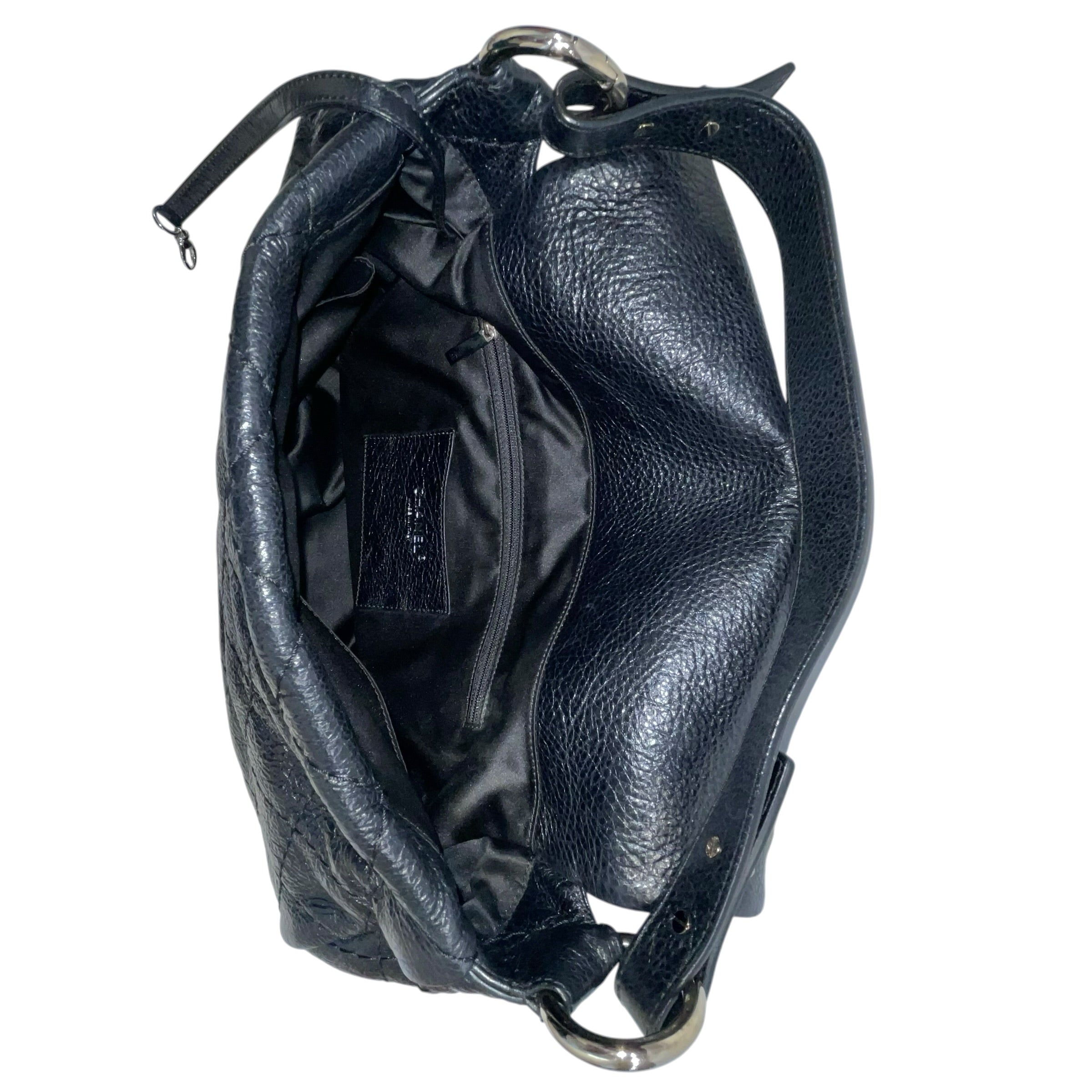 CHANEL/Hand Bag/Leather/BLK/CAVIAR XL FLAP view 4