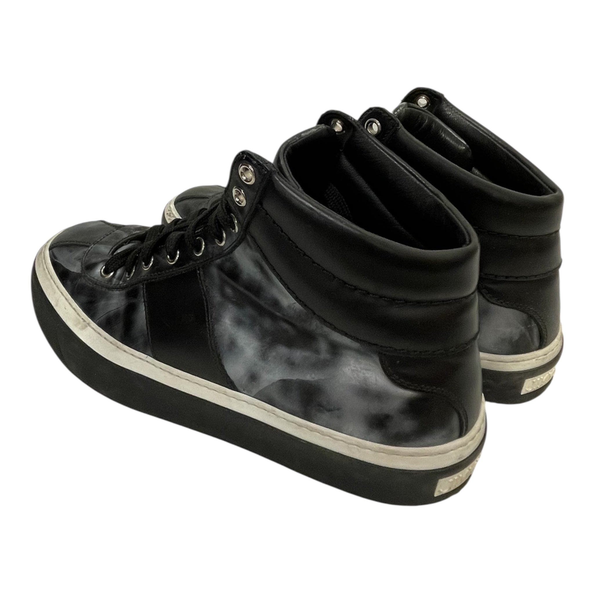 JIMMY CHOO/Hi-Sneakers/EU 41/Graphic/BLK/MARBLED GRAPHIC view 2