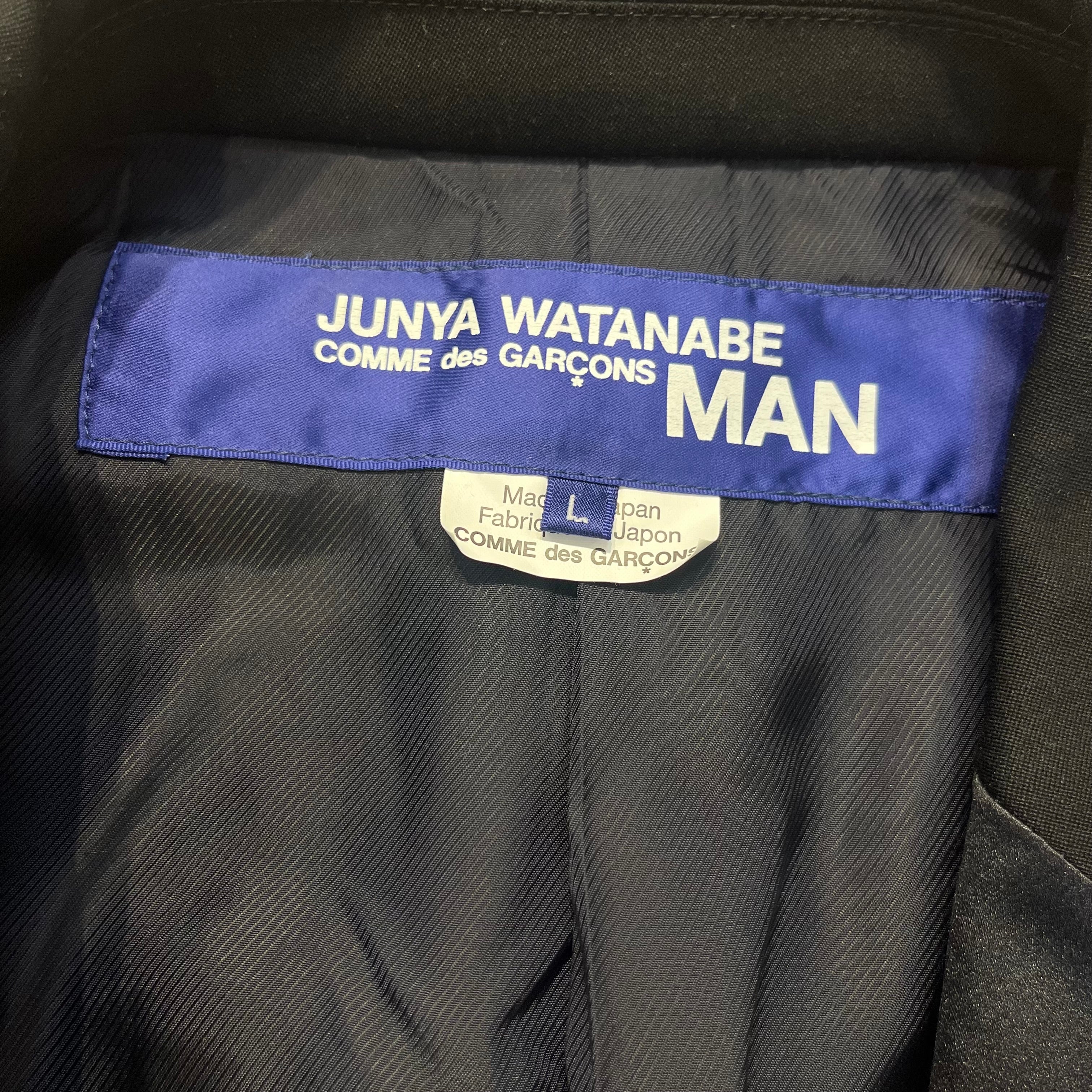 JUNYA WATANABE COMME des GARCONS MAN/Tailored Jkt/L/Wool/NVY/WOOL PANELED BLAZER view 3