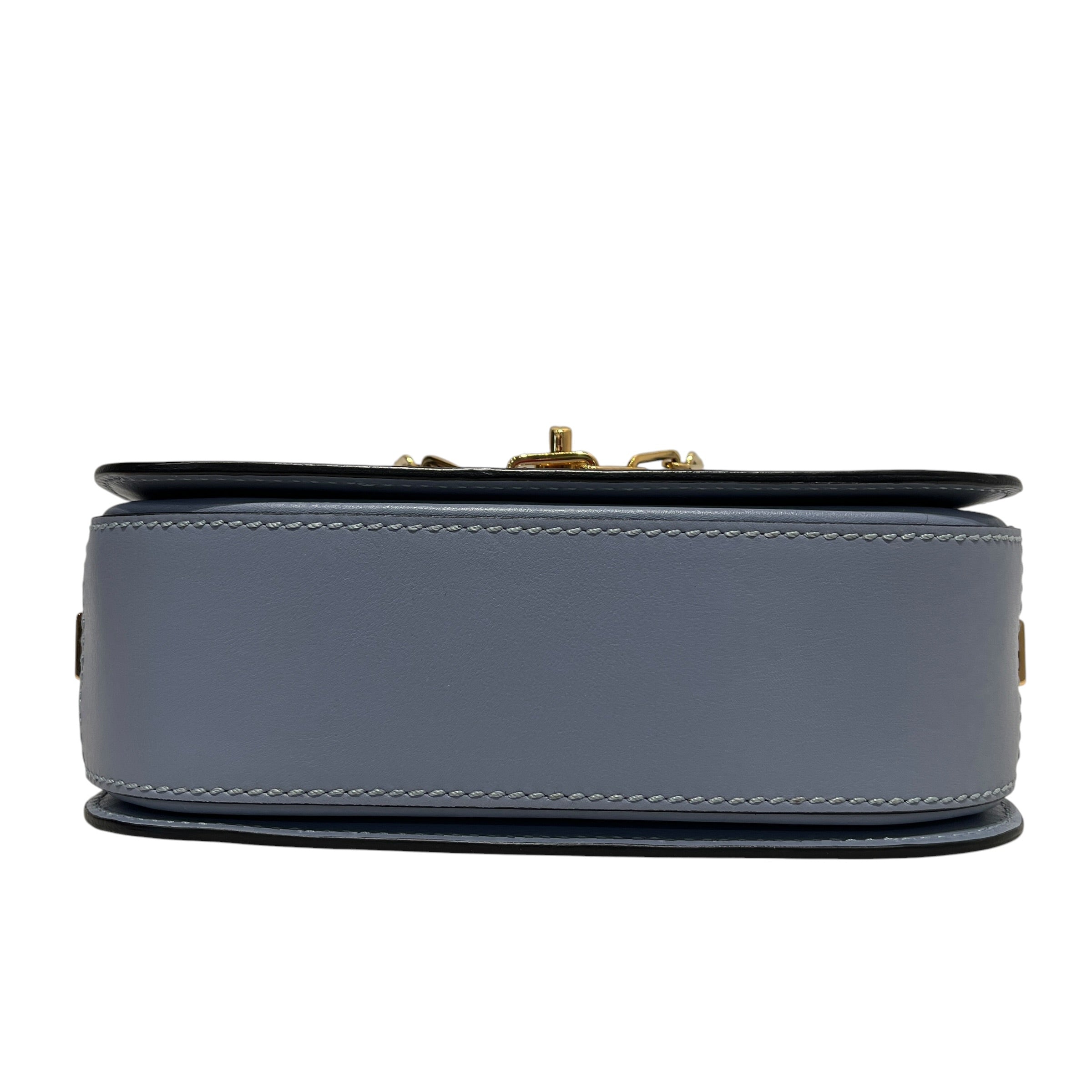 VALENTINO GARAVANI/Cross Body Bag/Leather/IDG/Blue Smooth Leather Chain Link view 3