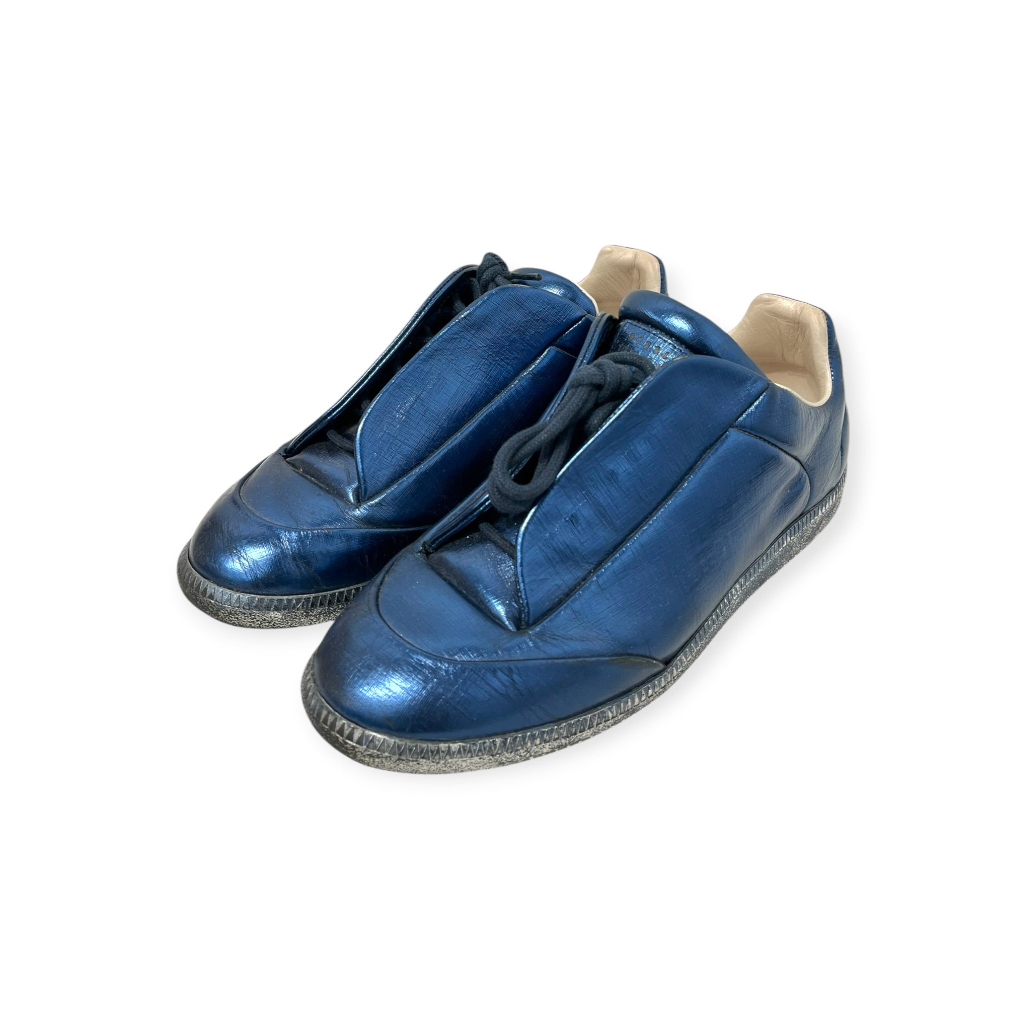 Maison Margiela/Low-Sneakers/EU 43/Faux Leather/BLU/METALLIC SILVER FUTURE LOWS view 1