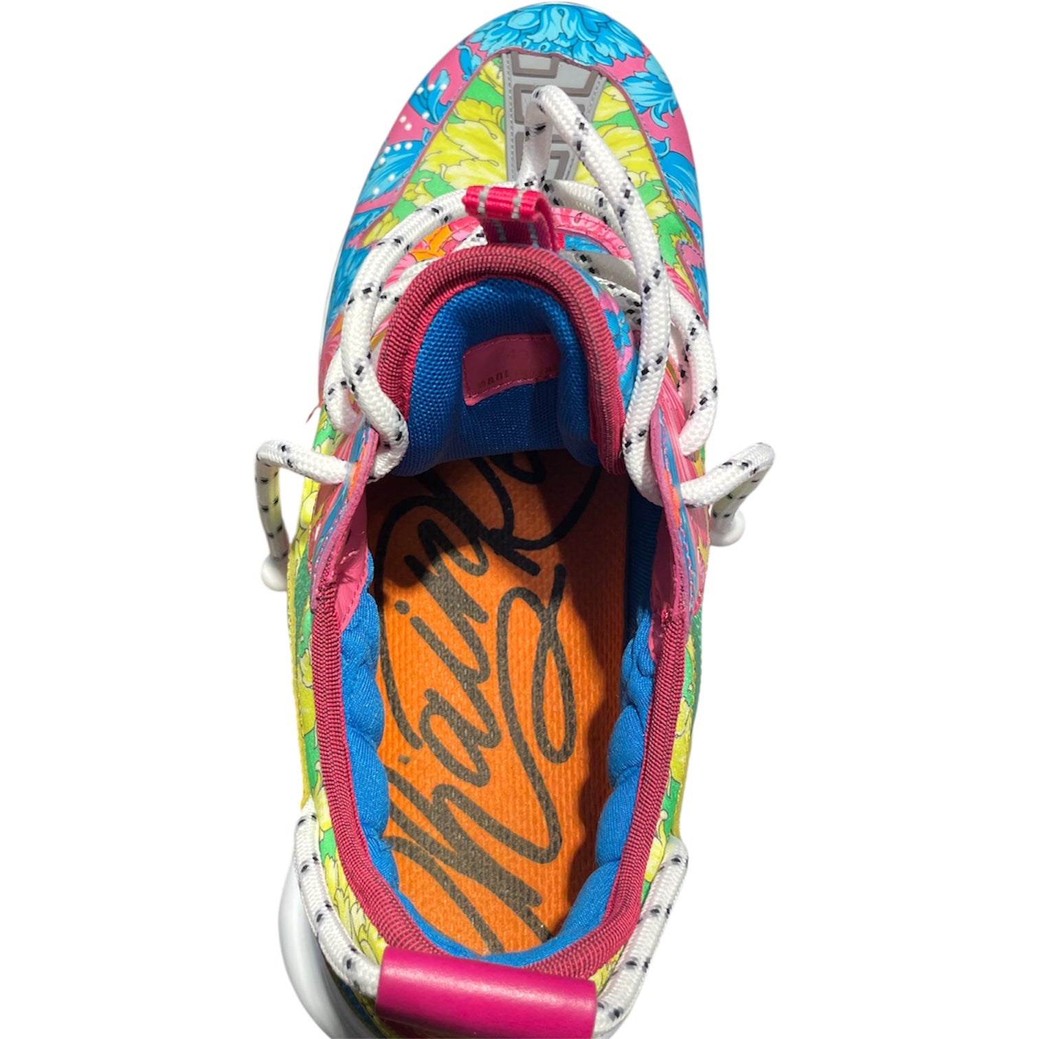 VERSACE/Low-Sneakers/EU 43/Floral Pattern/MLT/RAINBOW W WHITE STRIPE LACES view 3