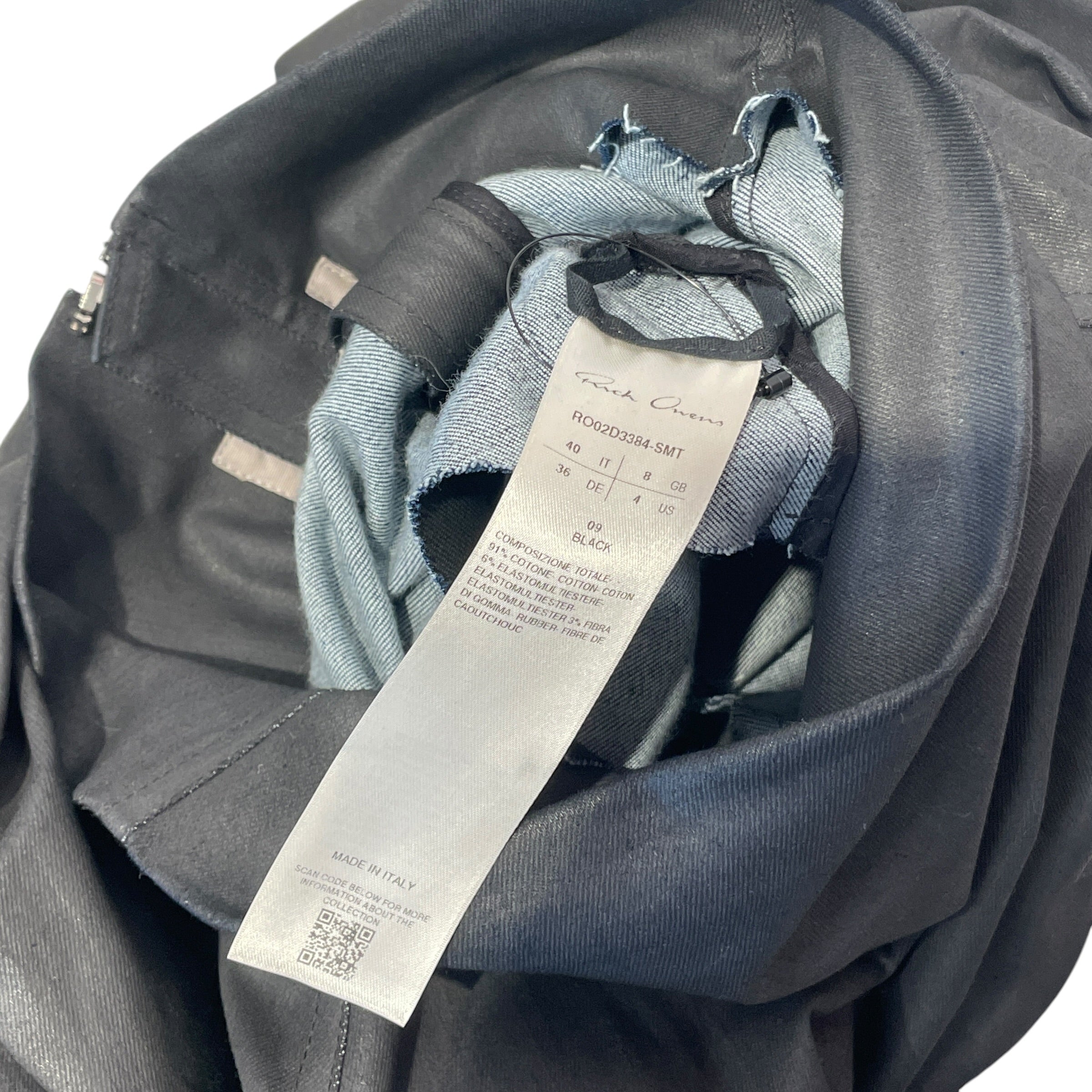 Rick Owens/Skirt/4/Denim/BLK/FW 24 PORTERVILLE DRAPED SKIRT view 5