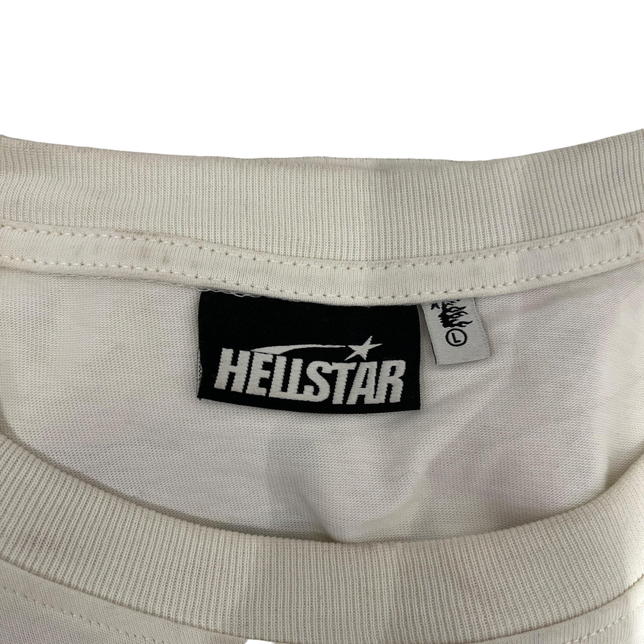 HELLSTAR/T-Shirt/L/Cotton/CRM/Graphic/GRN/ORN/JESUS GRAPHIC view 3