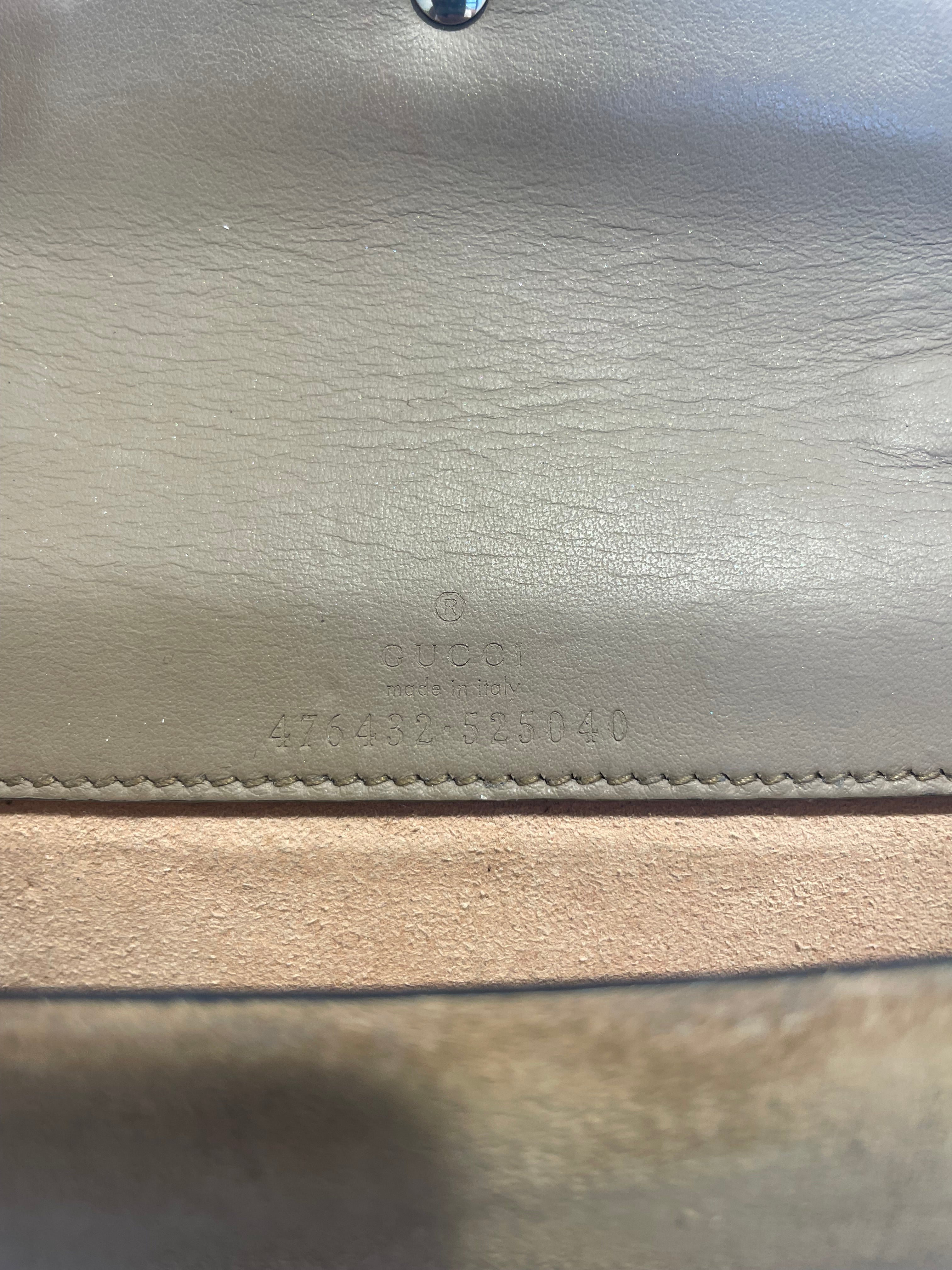 GUCCI/Cross Body Bag/Monogram/KHK/sil hardware/snakes front view 3