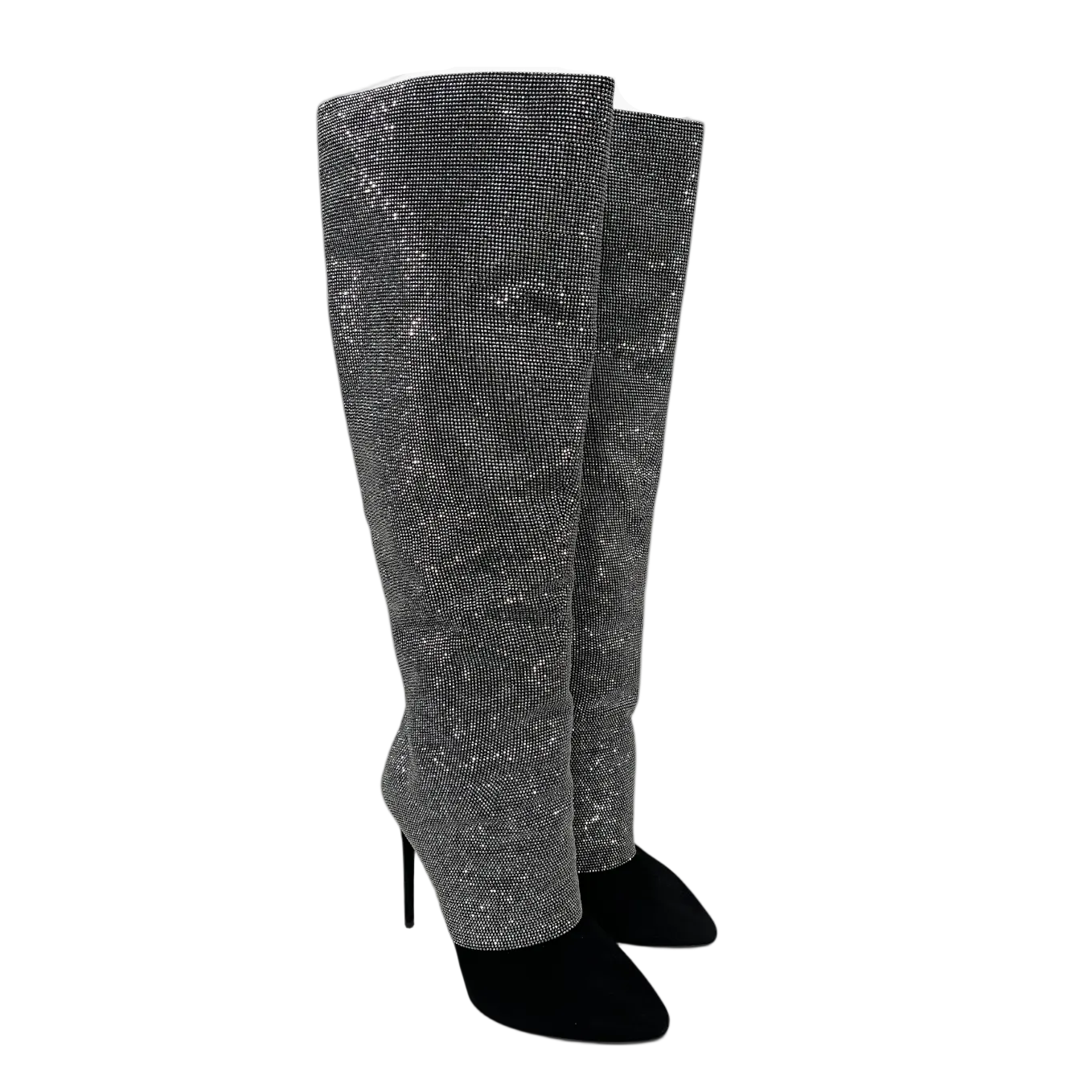 Giuseppe Zanotti/Long Boots/EU 38/Glitter/Suede/BLK/ view 1