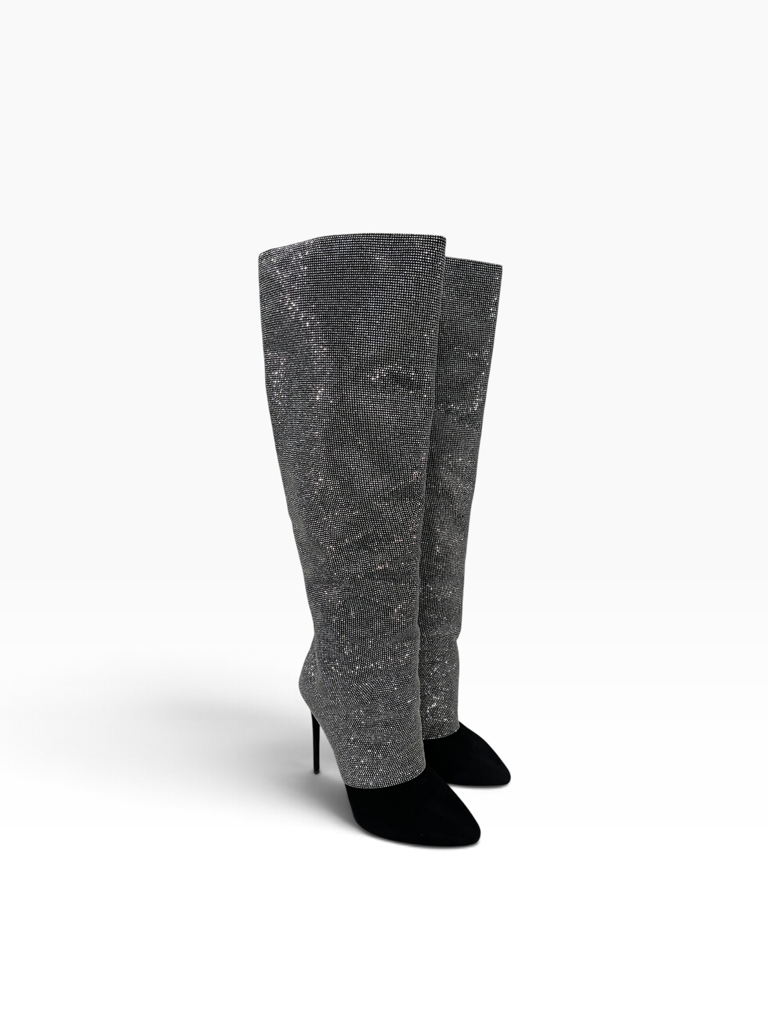 Giuseppe Zanotti/Long Boots/EU 38/Glitter/Suede/BLK/ view 1