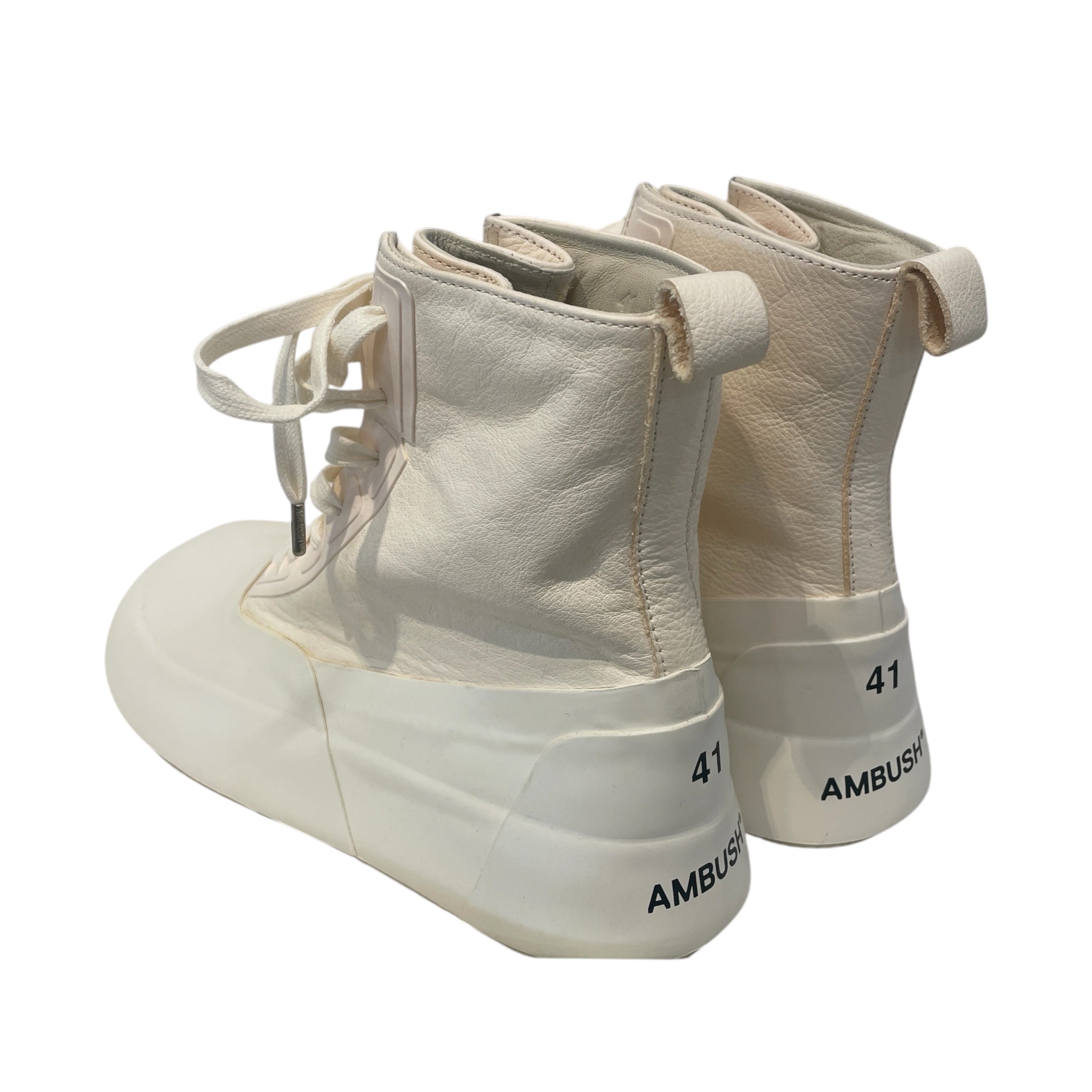 AMBUSH/Hi-Sneakers/US 8/Leather/WHT/Vulcanized view 2