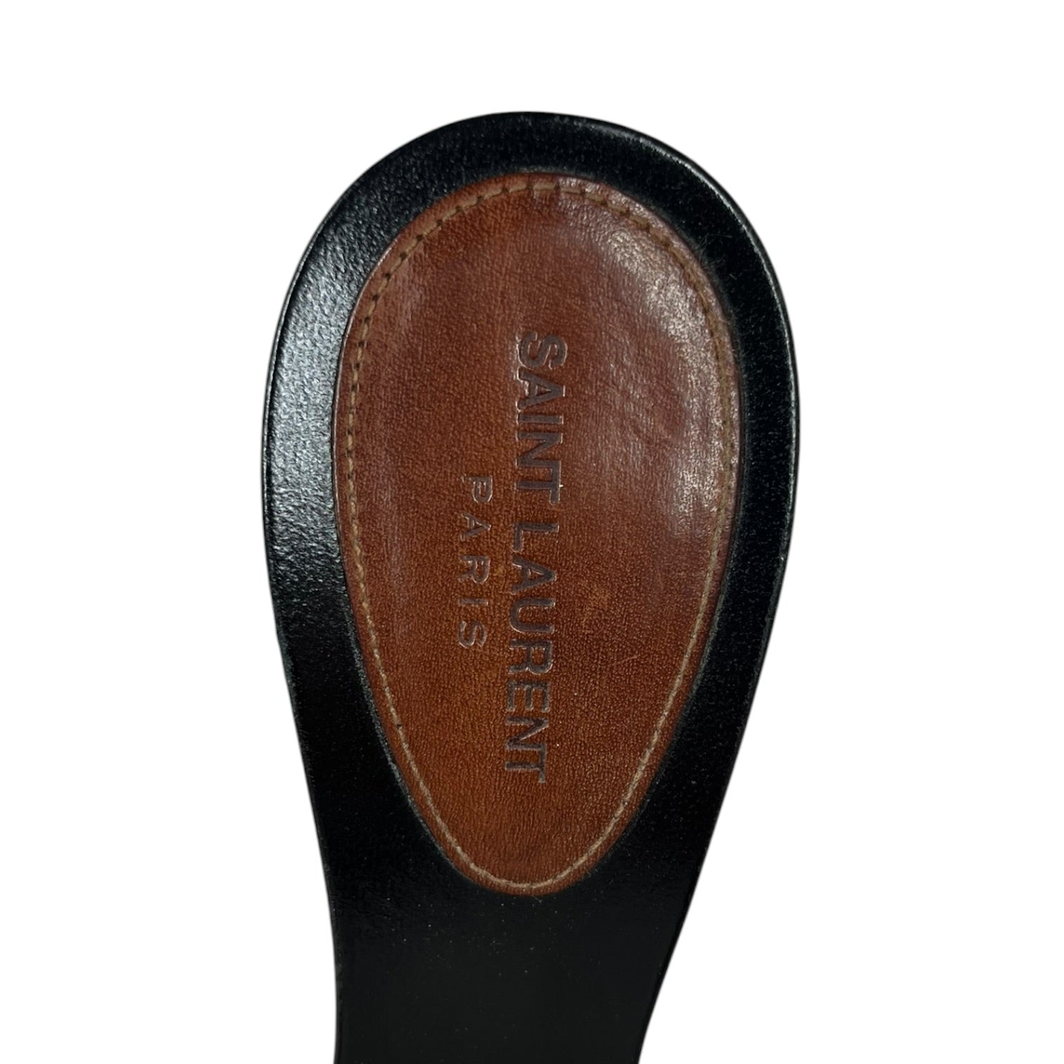 SAINT LAURENT/Heels/EU 39.5/Leather/BLK/CARLA LEATHER MULE view 3