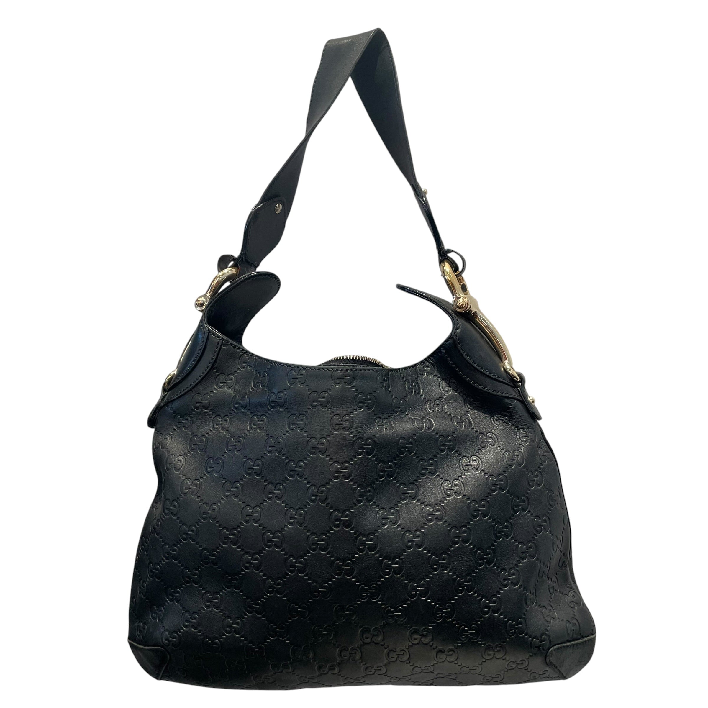 GUCCI/Tote Bag/Leather/BLK/Halser Horsebit Creole view 1