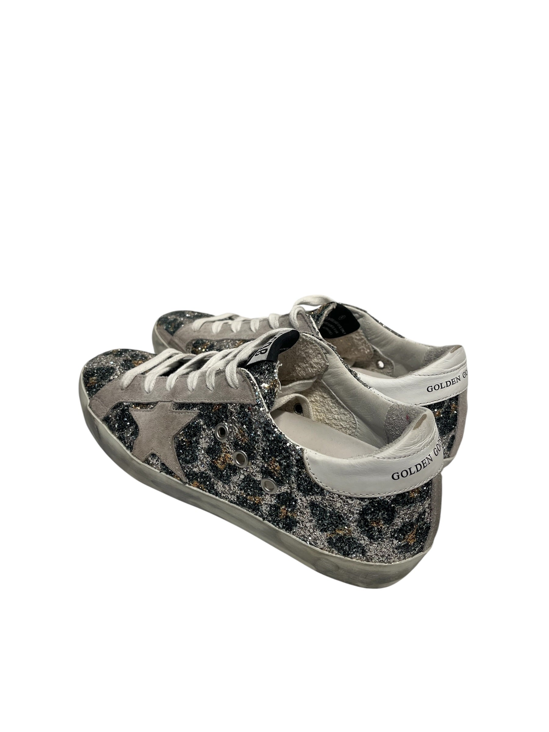 GOLDEN GOOSE/Low-Sneakers/EU 37/Glitter/GRY/Leopard Glitter view 2