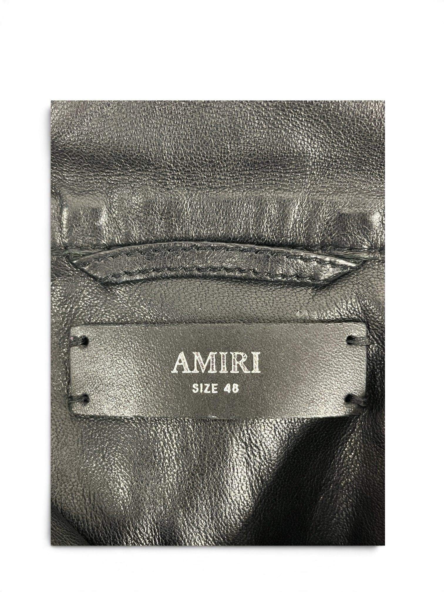 AMIRI/Polo Shirt/48/Leather/BLK/Open Coller/BUTTON UP view 3