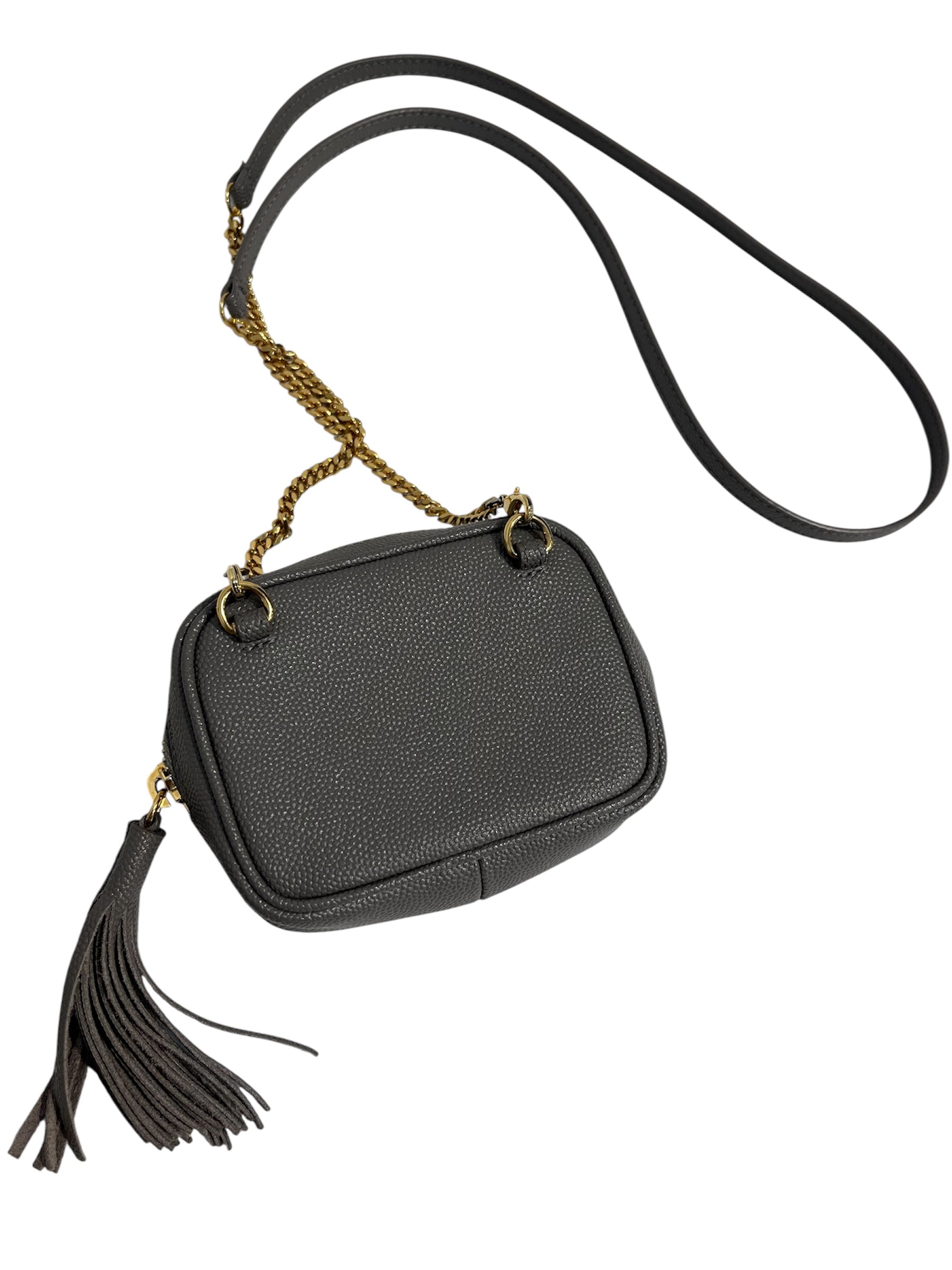 YVES SAINT LAURENT/Cross Body Bag/Leather/GRY/MINI LOU CAMERA BAG view 3