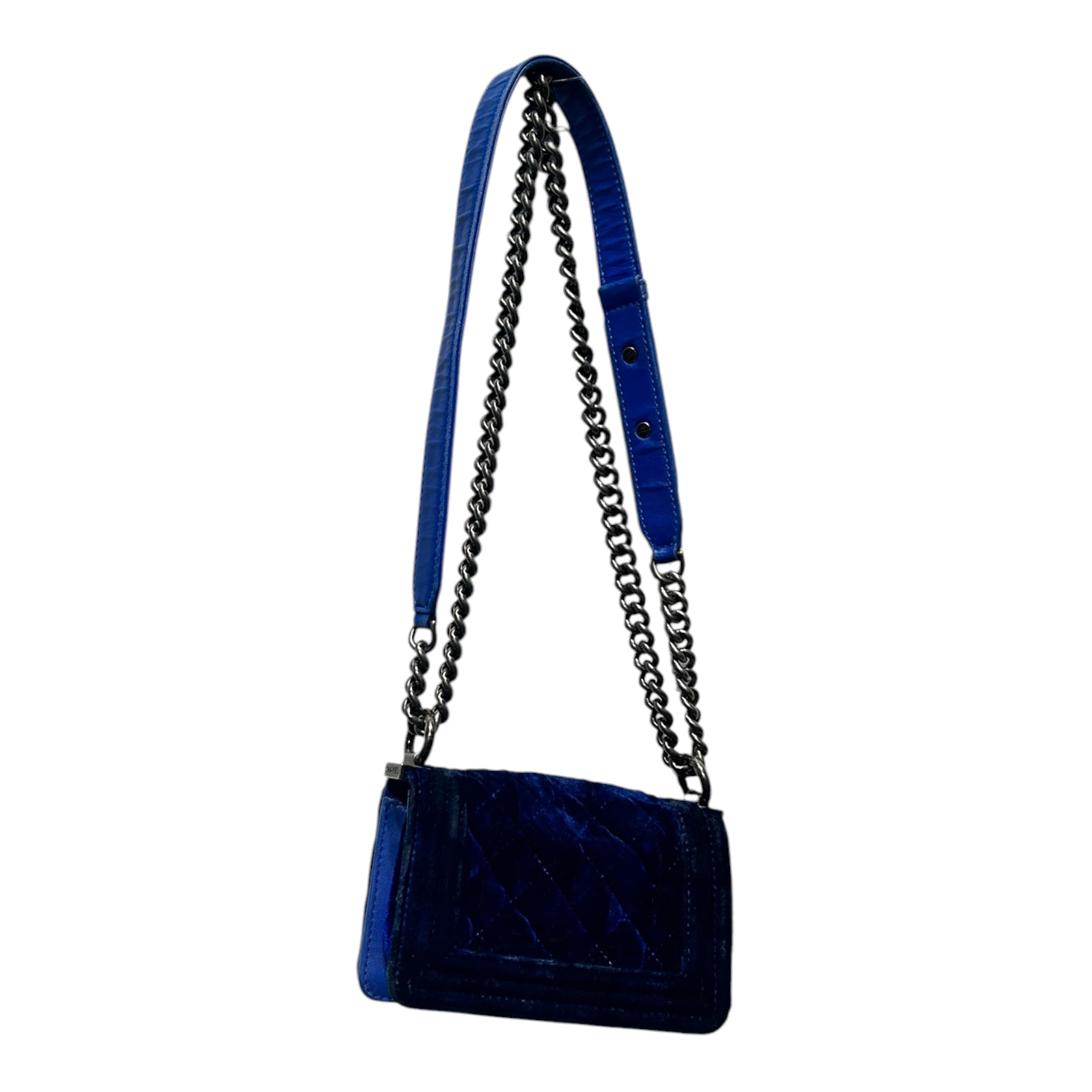 CHANEL/Bag/BLU/VELVET SMALL view 4