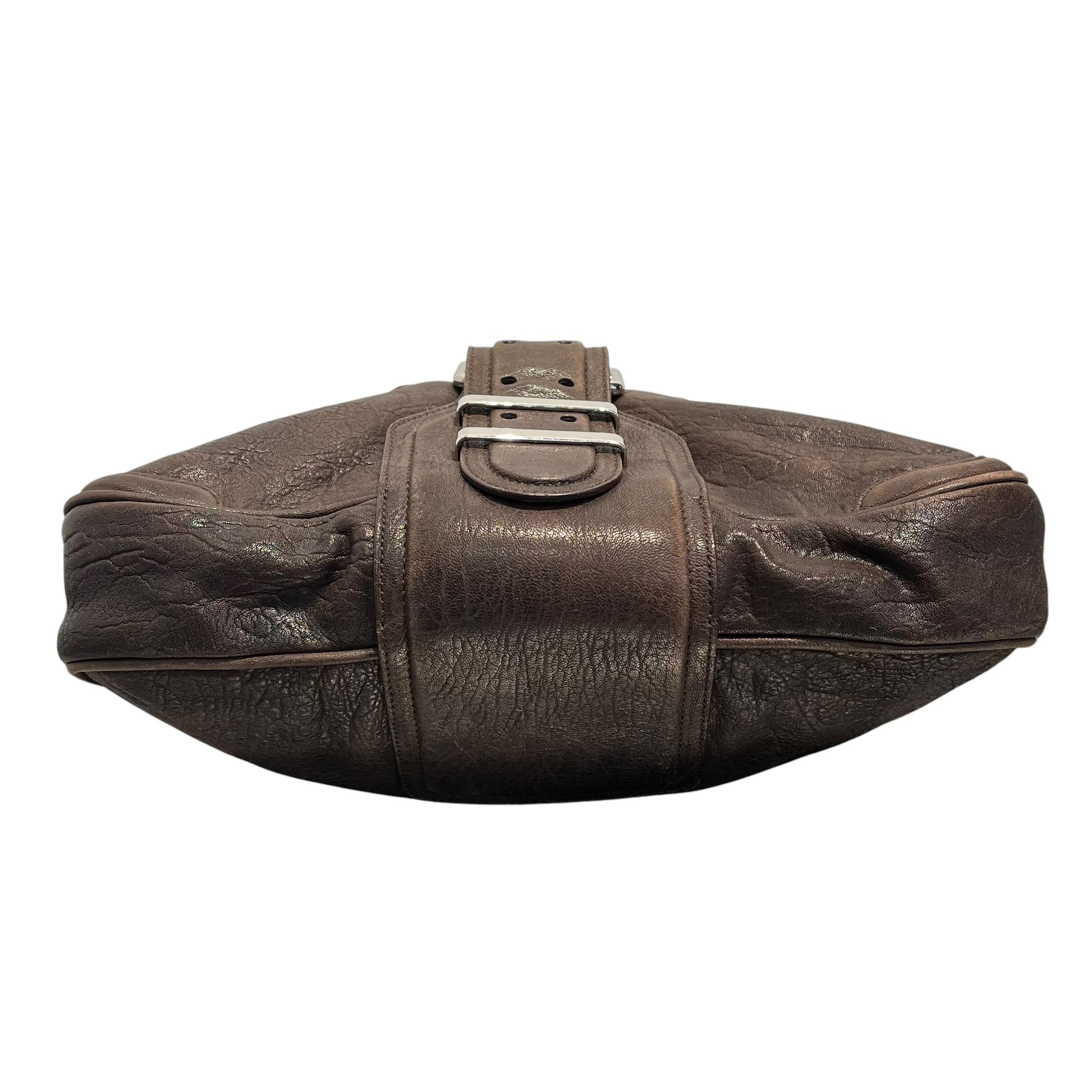 BALENCIAGA/Hand Bag/Leather/BRW/DISTRESSED FRONT BUCKLE BAG view 3