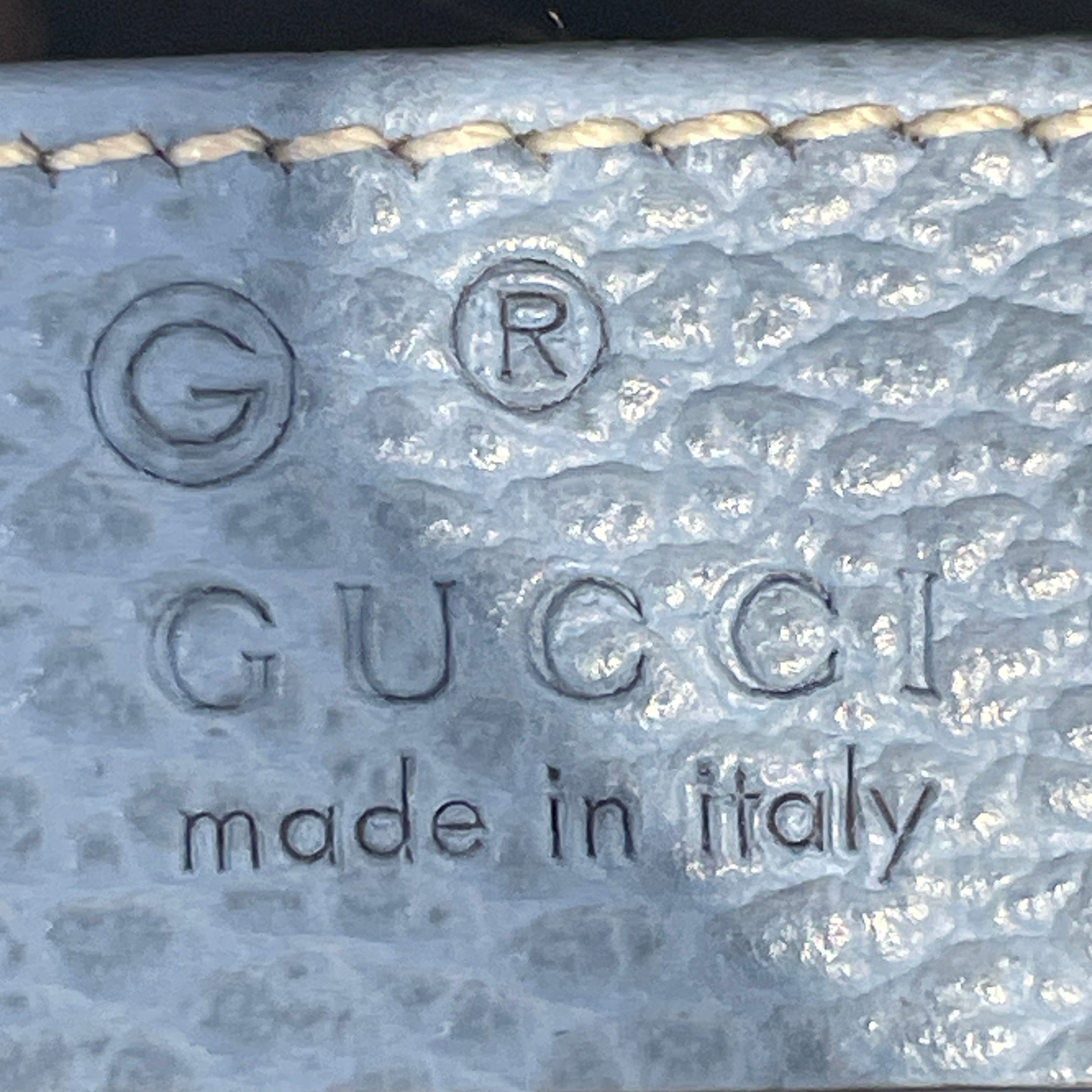 GUCCI/Cross Body Bag/Monogram/Leather/BLU/bree disco view 5
