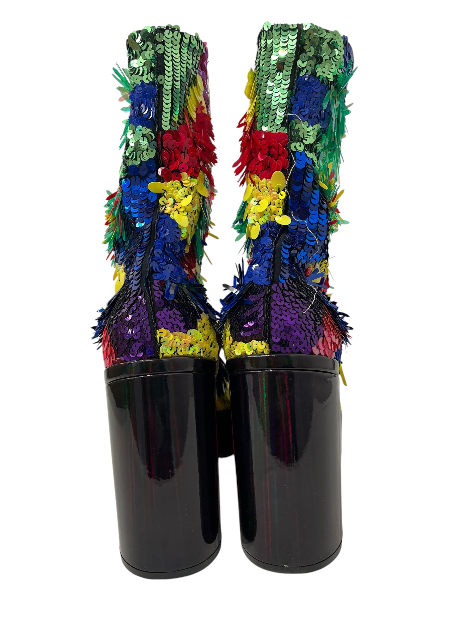 Christian Louboutin/Boots/EU 46/MLT/Side Zip/SEQUIN PLATFORM HEEL view 4