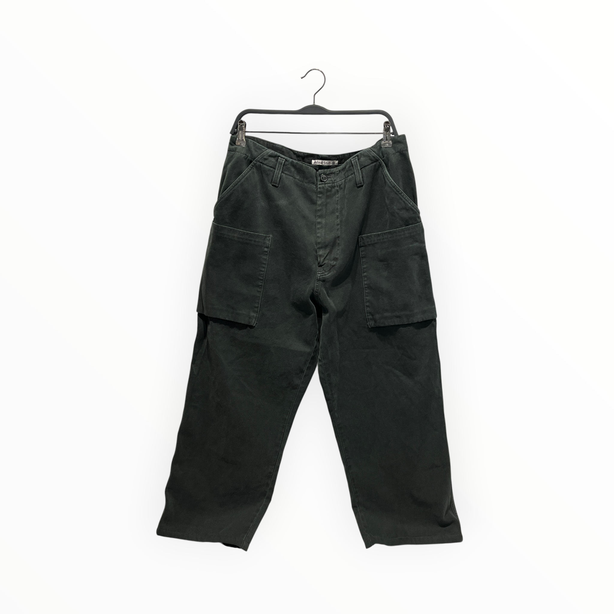 Acne Studios/Cargo Pants/38/Cotton/IDG/ANSELM PSS18 TROUSERS MUTE GRN view 1