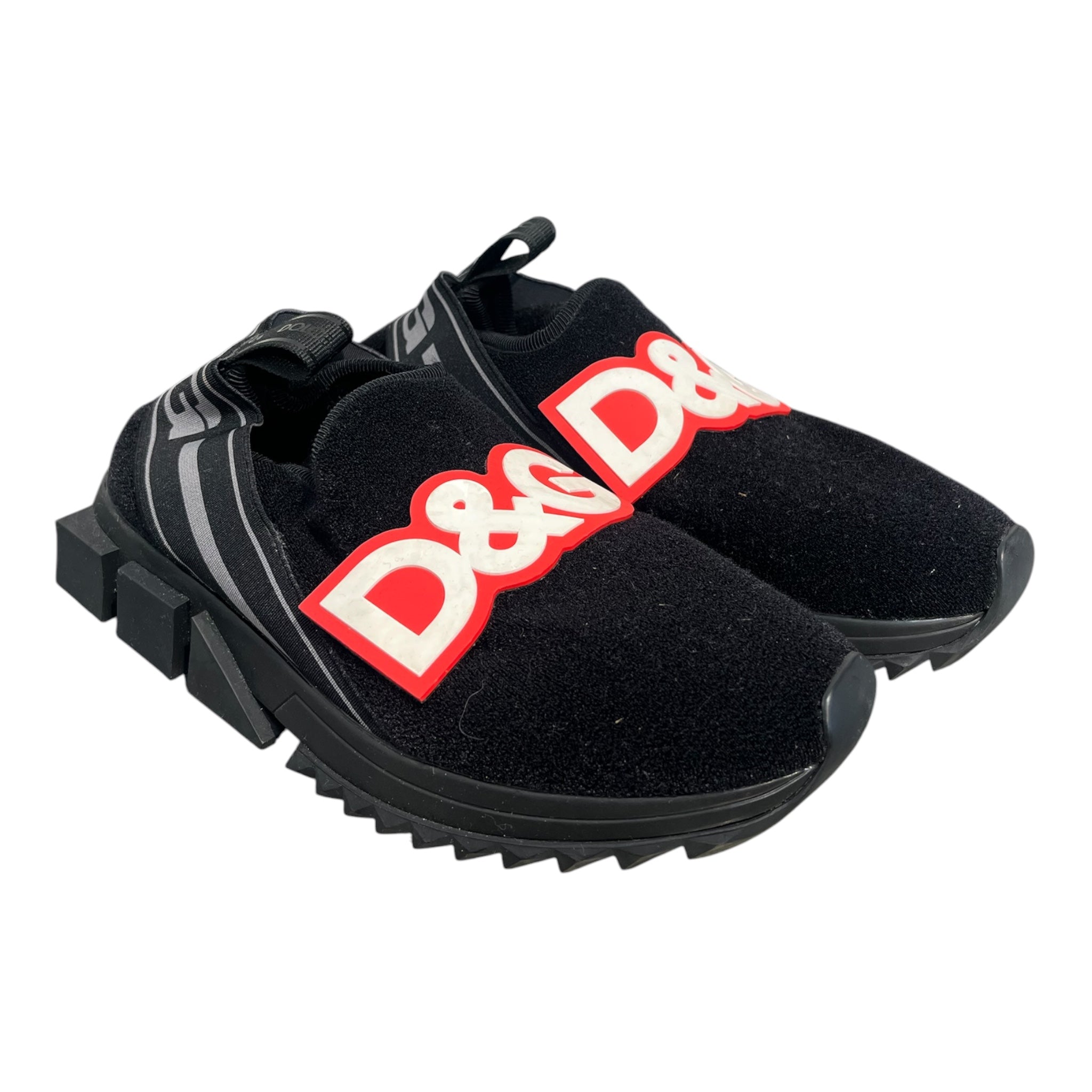 DOLCE&GABBANA/Low-Sneakers/UK 6/Polyester/BLK/Slip-on/SOCK RUNNER view 1