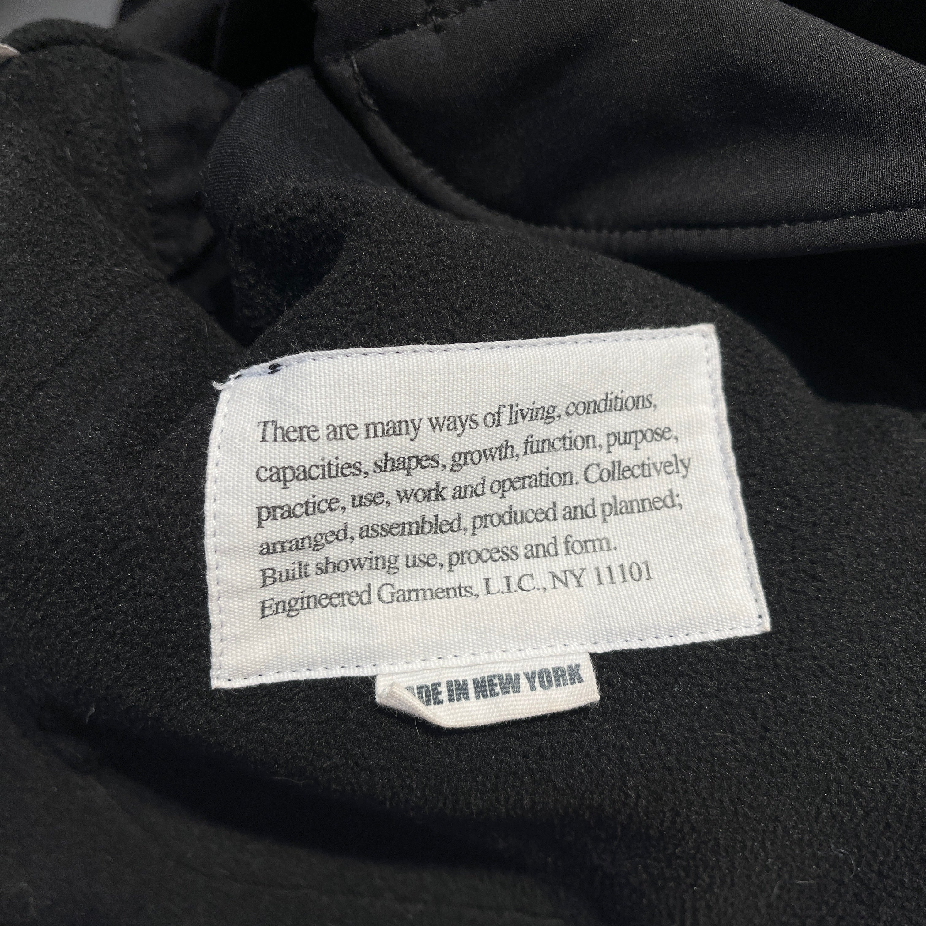 Engineered Garments/Cardigan/M/Nylon/BLK/utility fleece cardigan view 3