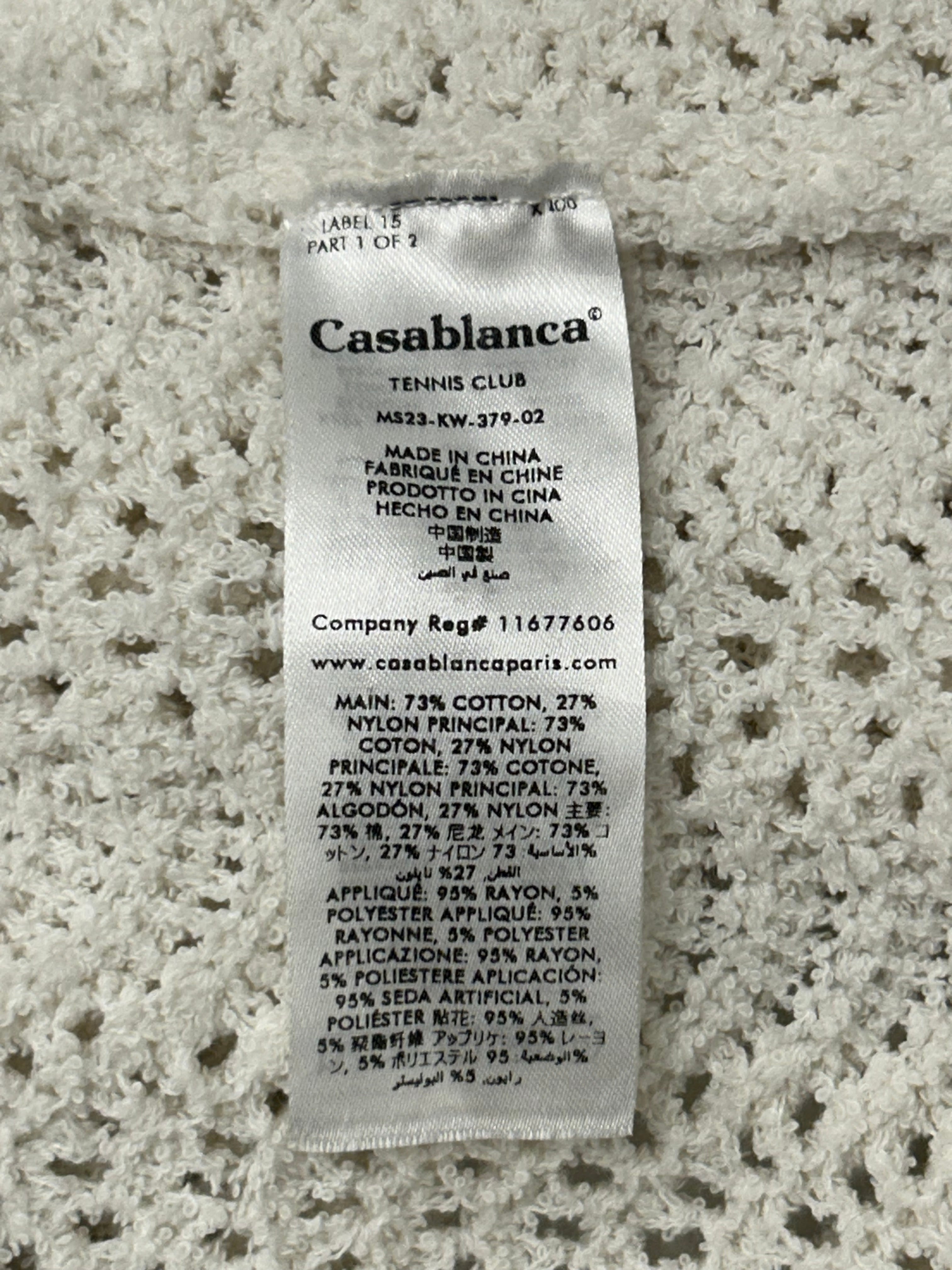CASABLANCA/Polo Shirt/L/Cotton/WHT/ view 4