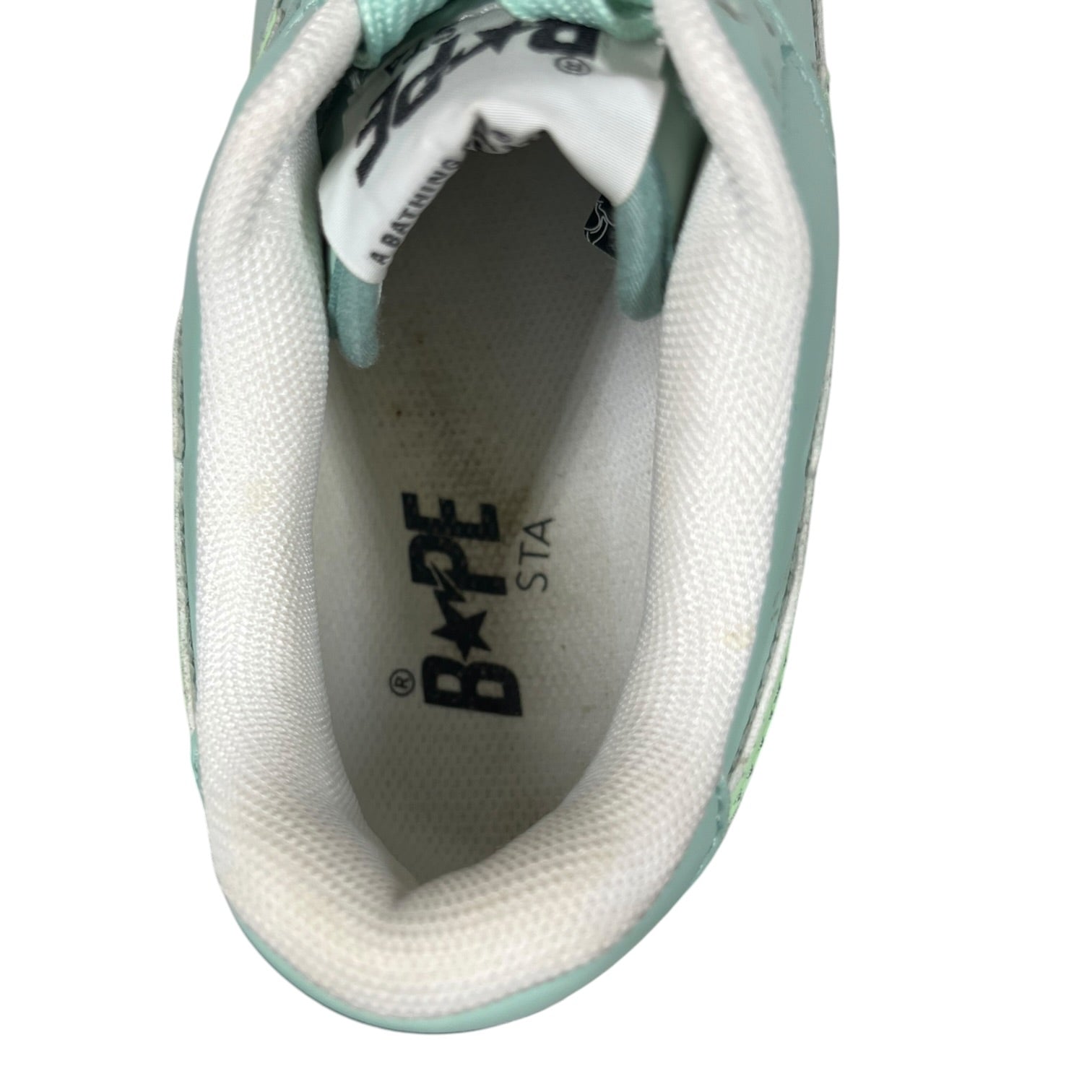 BAPE STA!/Low-Sneakers/US 7/Leather/GRN/TEAL/GREEN view 3