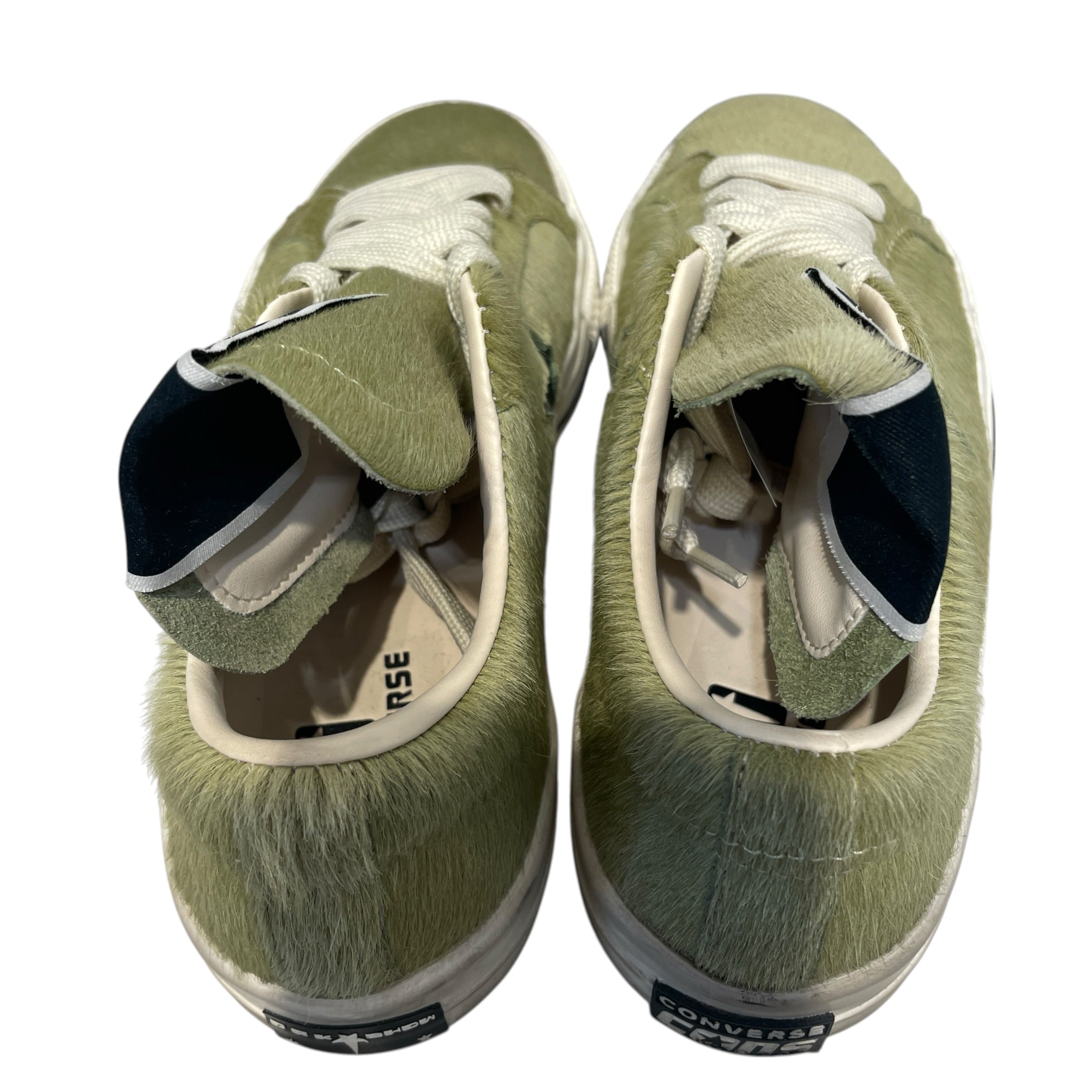 RICK OWENS DRKSHDW/CONVERSE/Low-Sneakers/US 9.5/Animal Pattern/Leather/GRN/One Star Pro Low Acid/Black view 7
