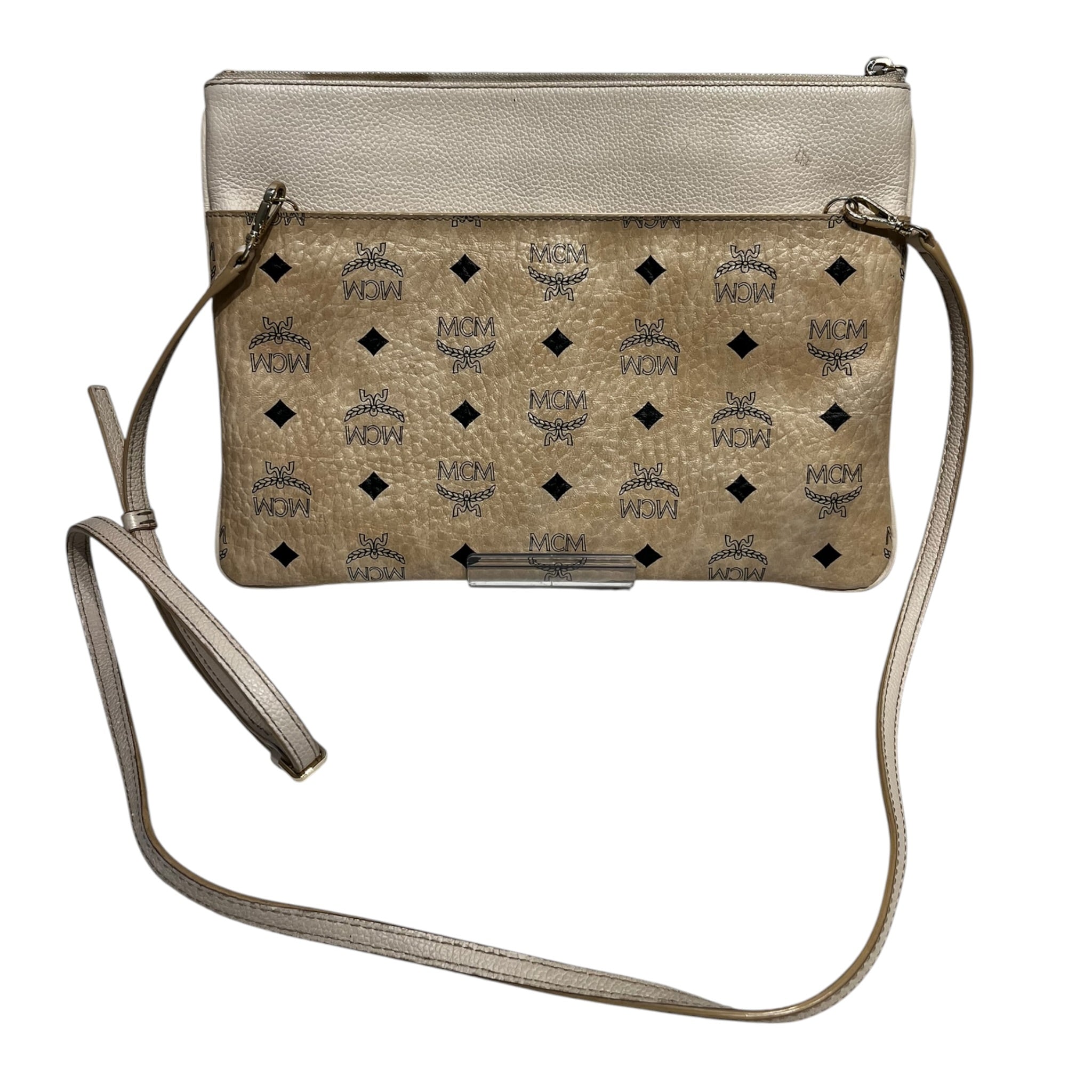 MCM/Cross Body Bag/Monogram/Leather/BEG/ view 1