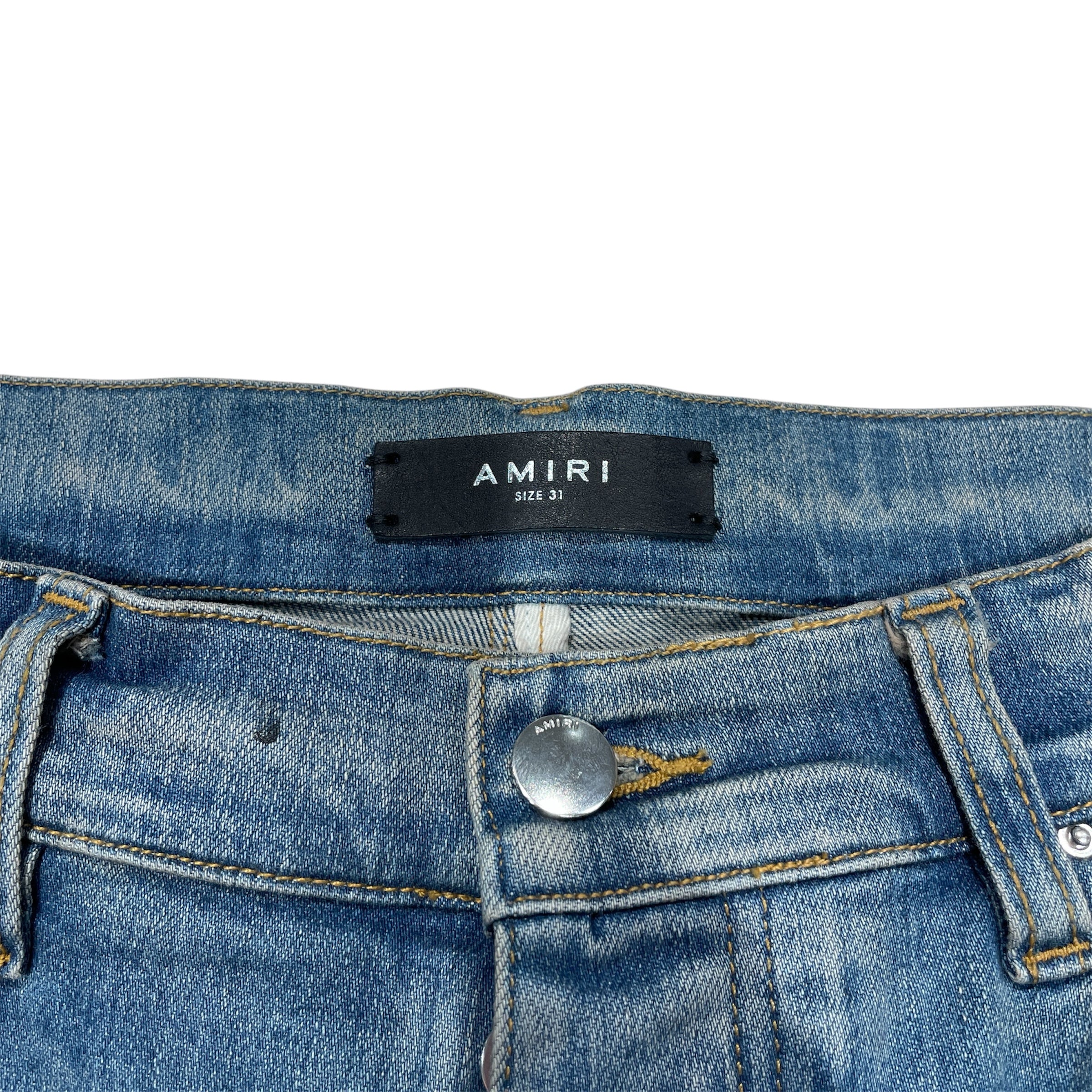 AMIRI/Bootcut Pants/31/Denim/BLU/PAINT SPLATTER view 3