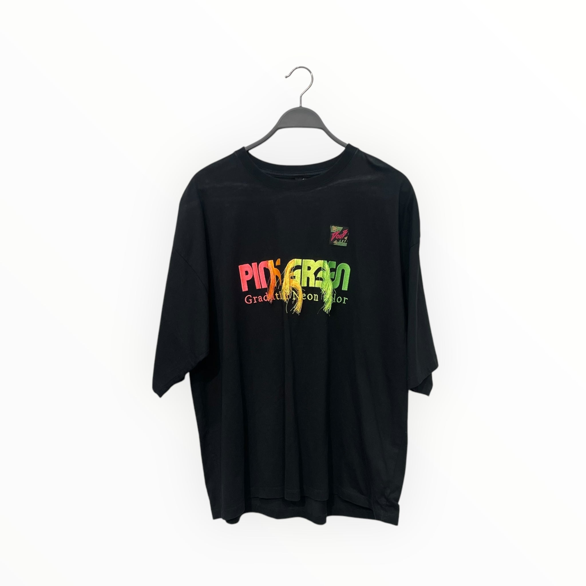 doublet/T-Shirt/L/Cotton/BLK/Graphic/PINK + GREEN view 1