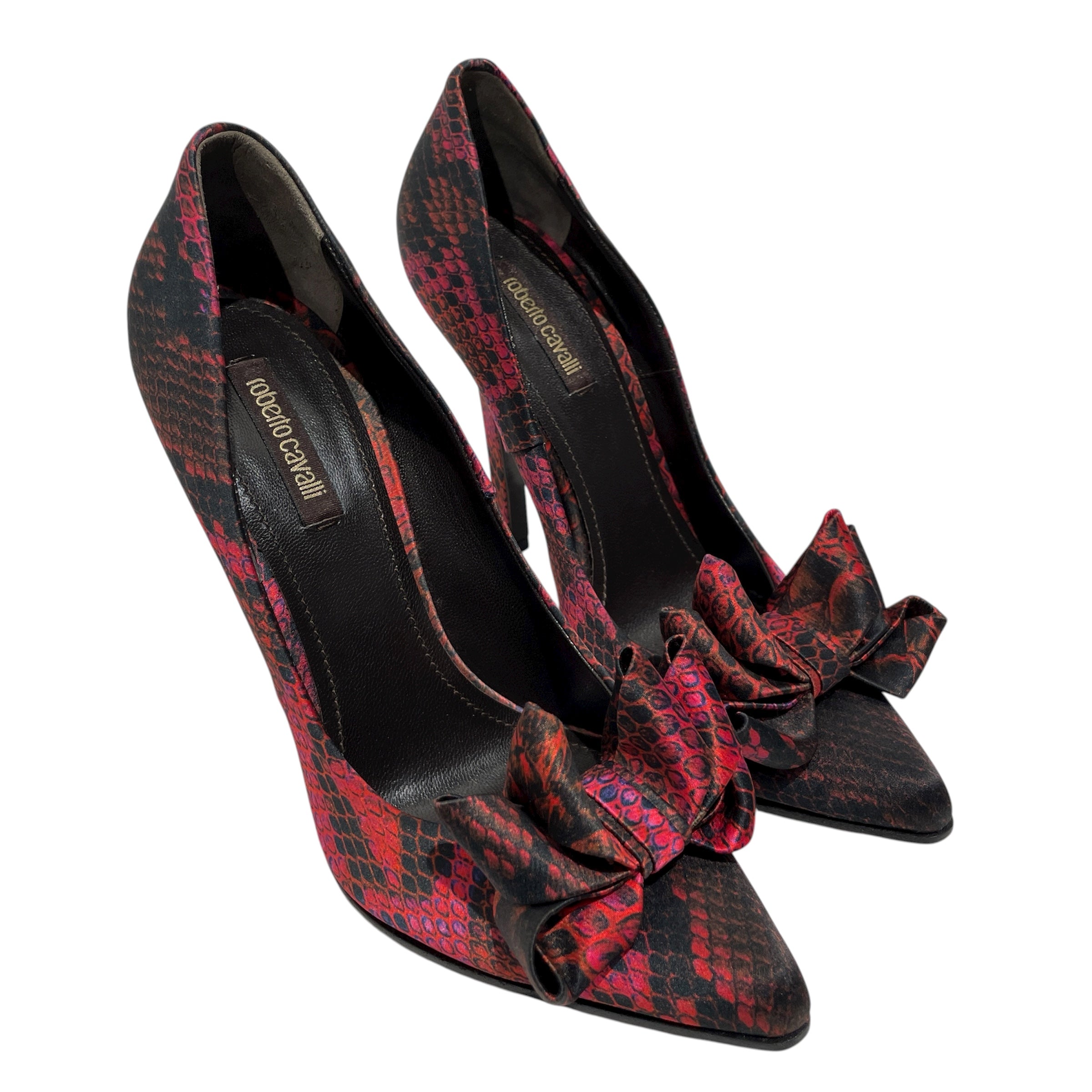 roberto cavalli/Heels/EU 38.5/All Over Print/Silk/MLT/animal print with flower view 1
