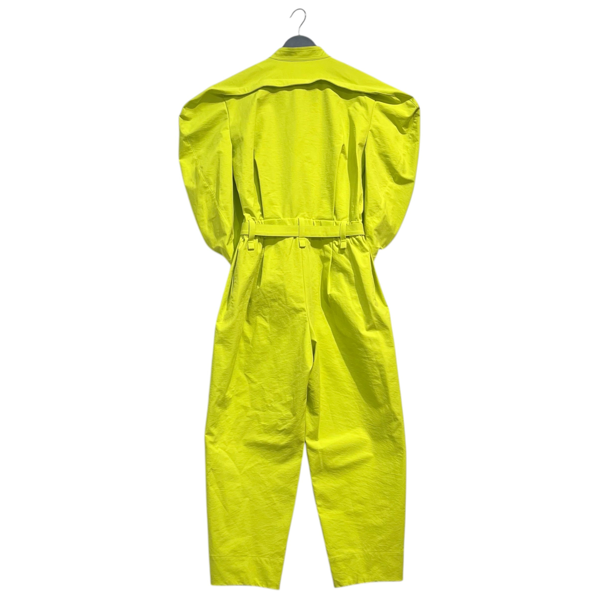ISSEY MIYAKE/Jumpsuits/2/Polyester/YEL/zip 3/4sleevepoofy highlighter view 2