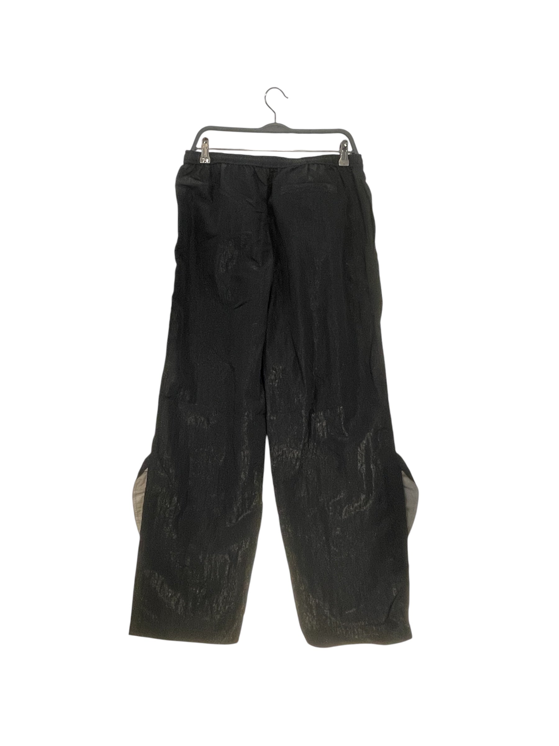 Acne Studios/Wide Leg Pants/46/Nylon/BLK/RUFFLE BOTTOM LEG view 2