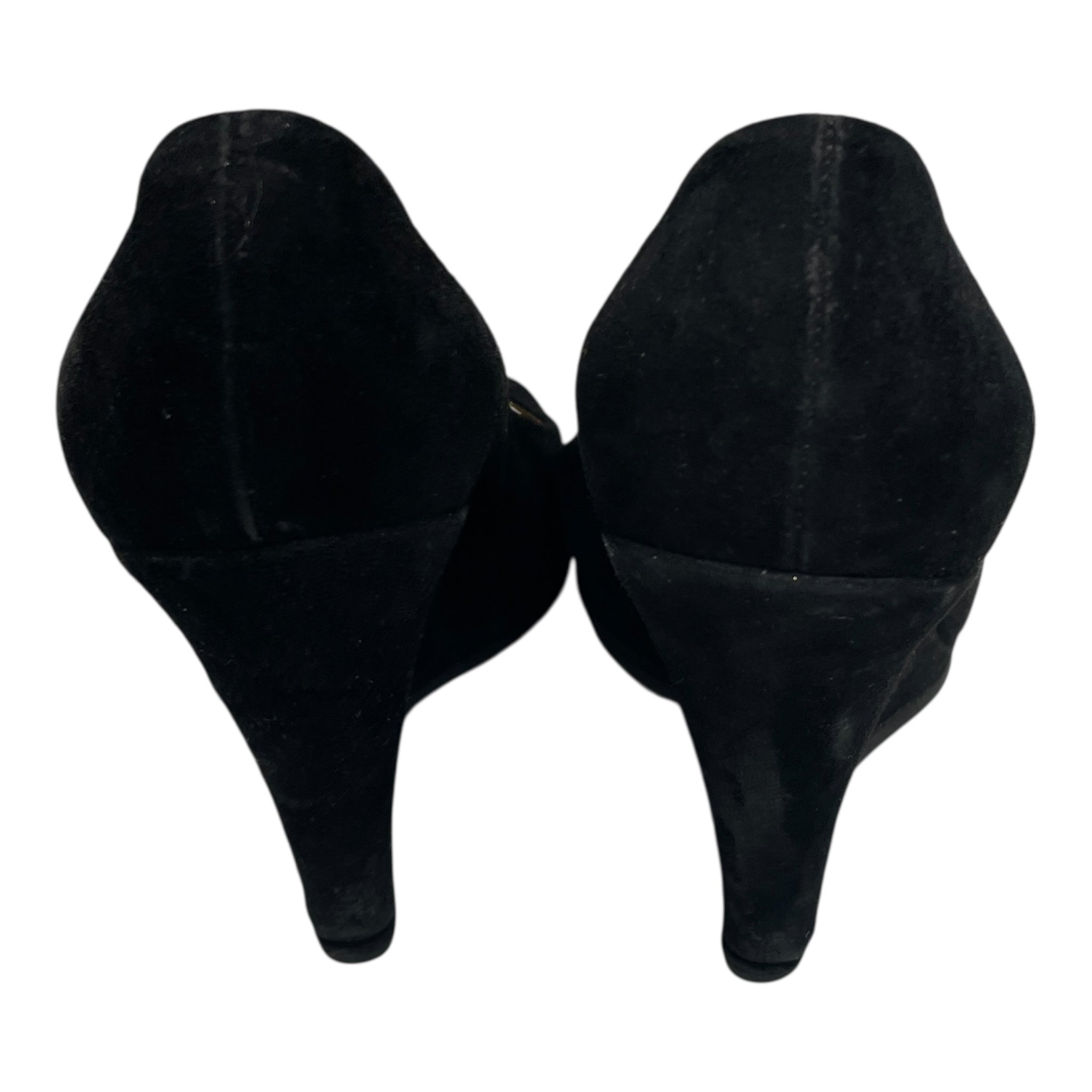 MIU MIU/Heels/EU 36/Suede/BLK/SLIP ON WEDGES view 3