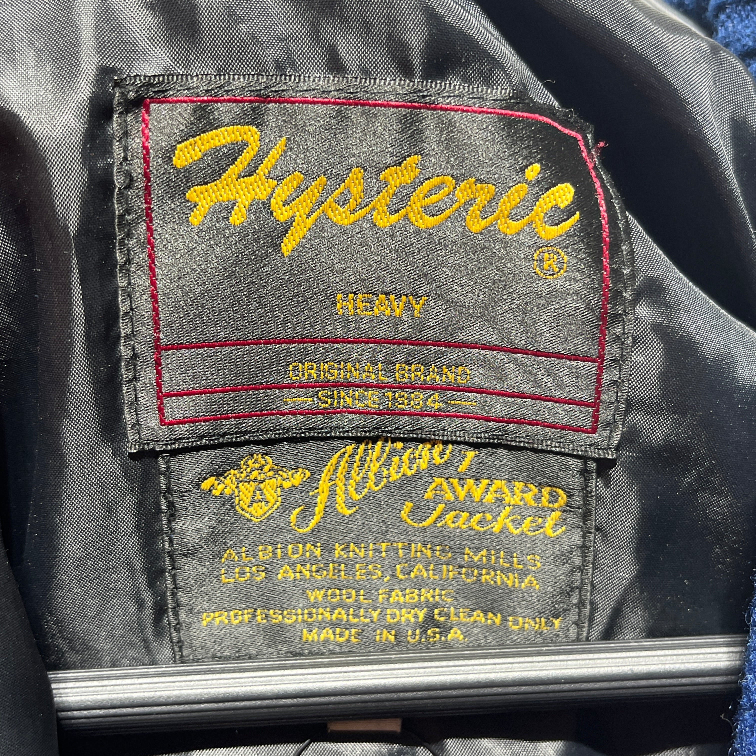 HYSTERIC GLAMOUR/Baseball Jkt/34/Wool/BLU/90s 666 Varsity Jacket view 3