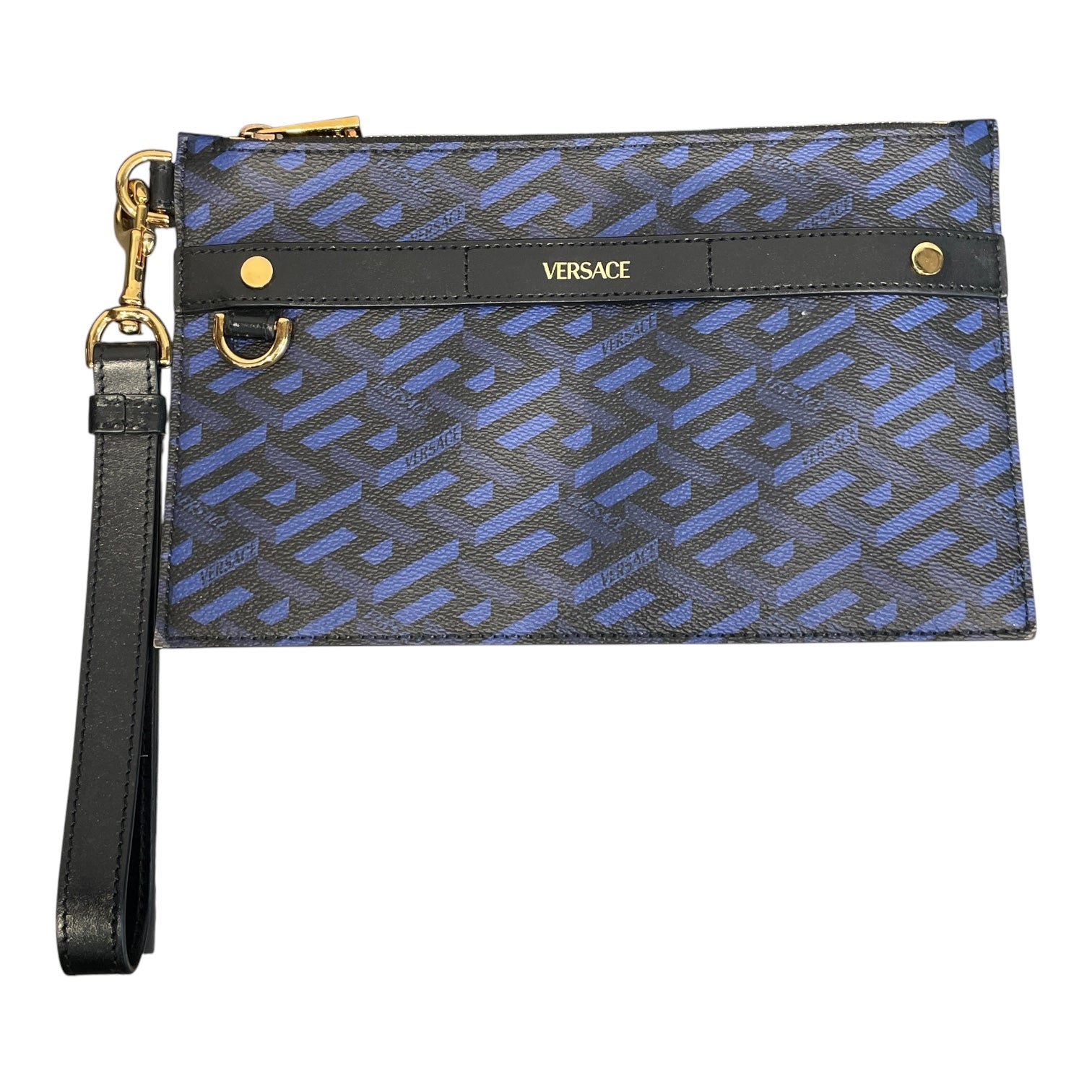 VERSACE/Pouch/Graphic/Leather/IDG/VERSACE GEOMETRIC PATTERN view 1