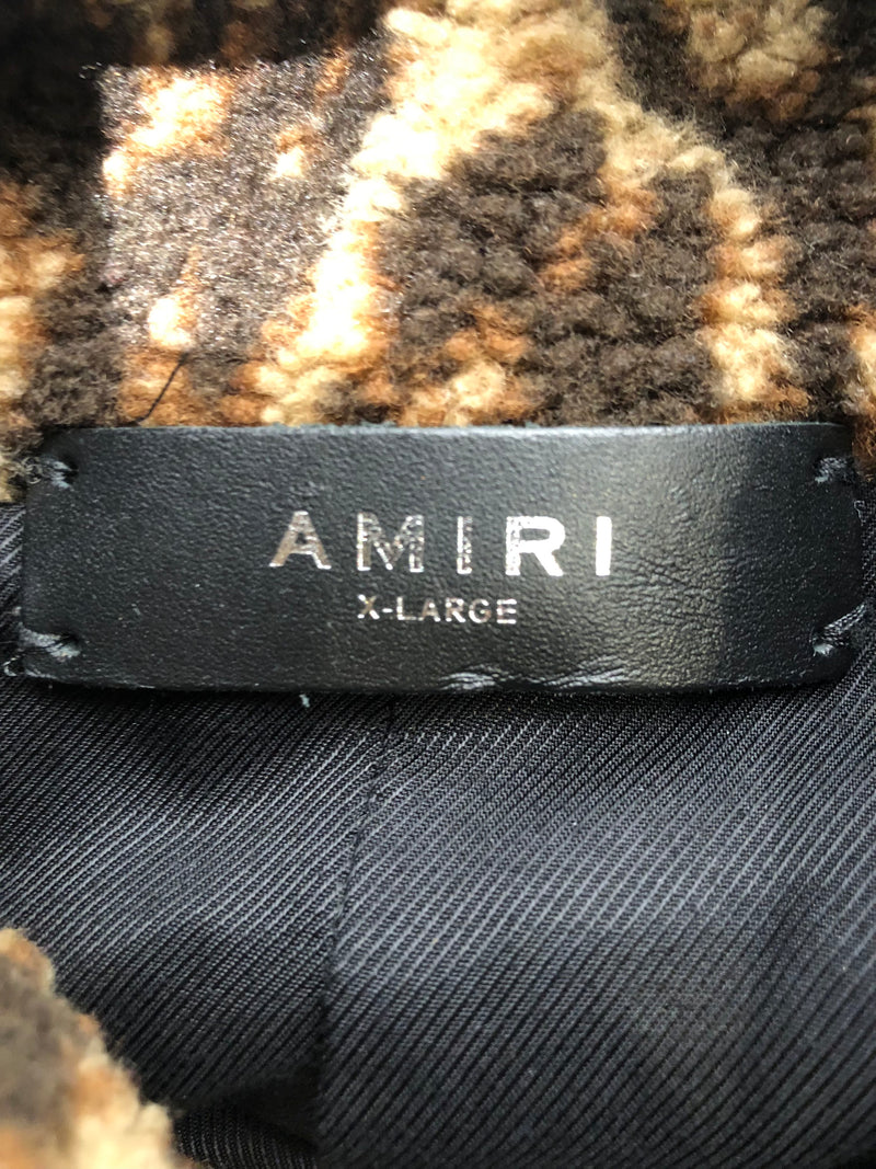 AMIRI/Puffer Jkt/XL/Fake Fur/MLT/Animal Pattern/