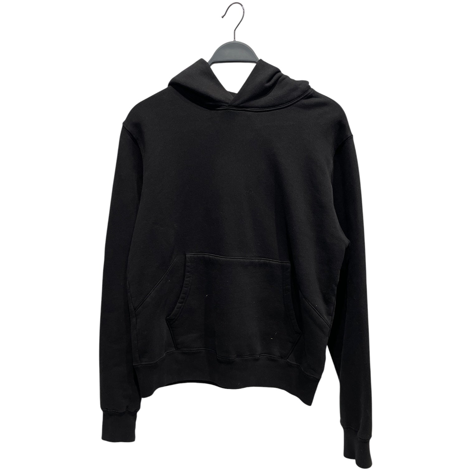 NO MAINTENANCE/Hoodie/M/Cotton/BLK/blank hoodie, minor stain pkt view 1