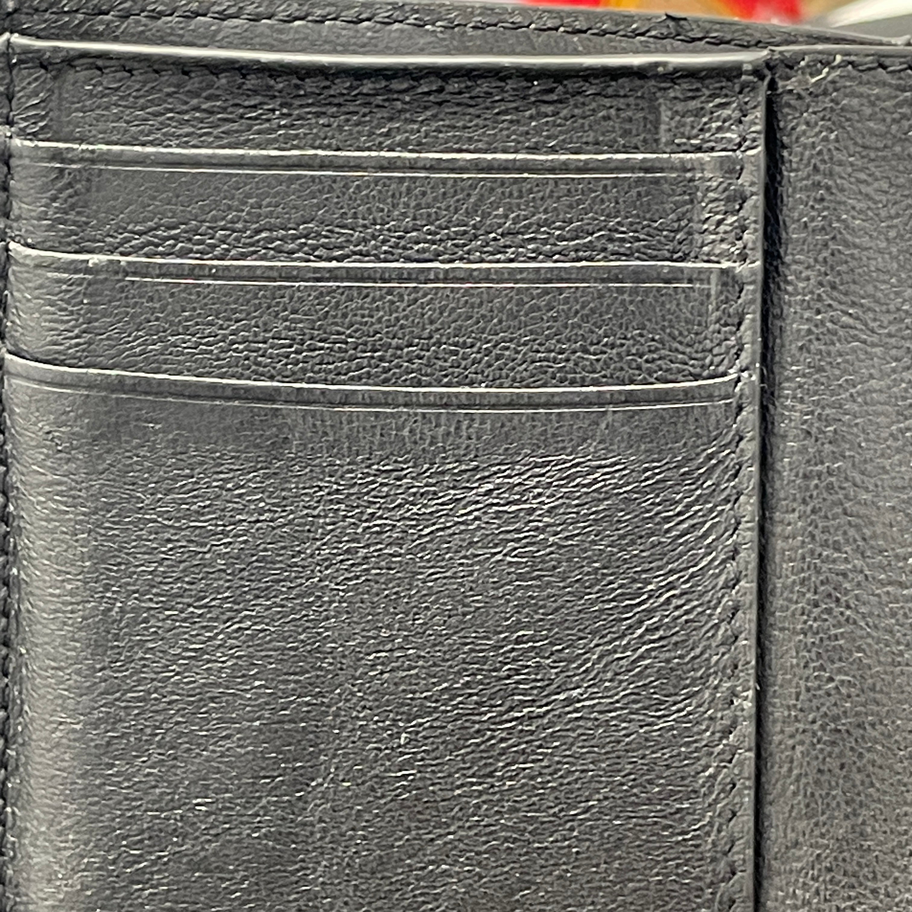 BALENCIAGA/Bifold Wallet/All Over Print/Leather/BLK/signature vertical bifold view 4