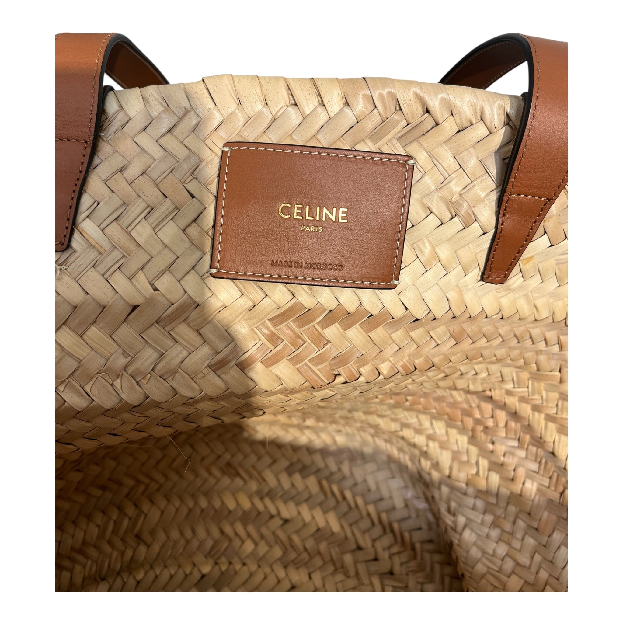 CELINE/Tote Bag/Border/BEG/CLASSIC PANIER TRIOMPHE WOVEN view 5