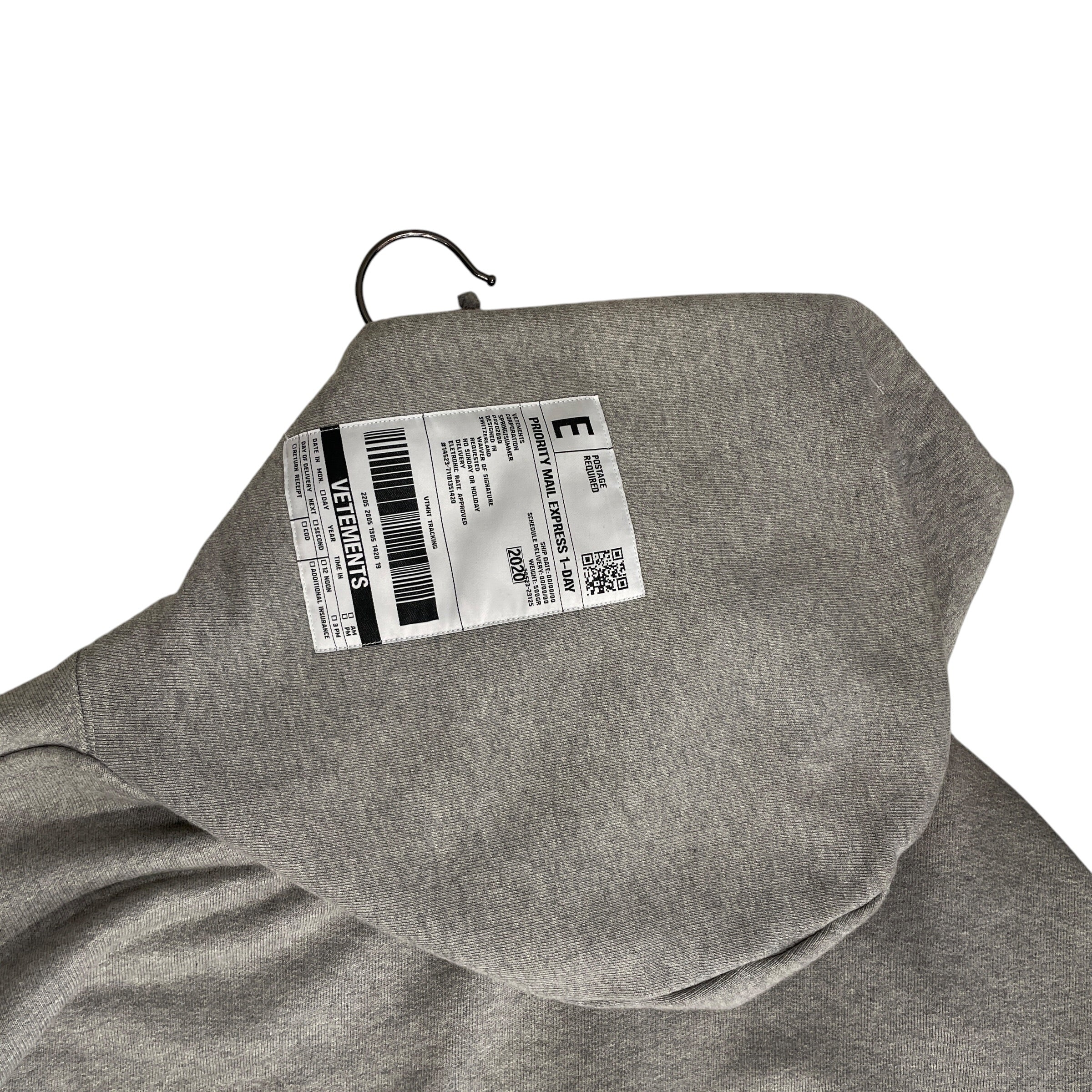 VETEMENTS/Hoodie/M/Cotton/GRY/MAILSTICKER view 5
