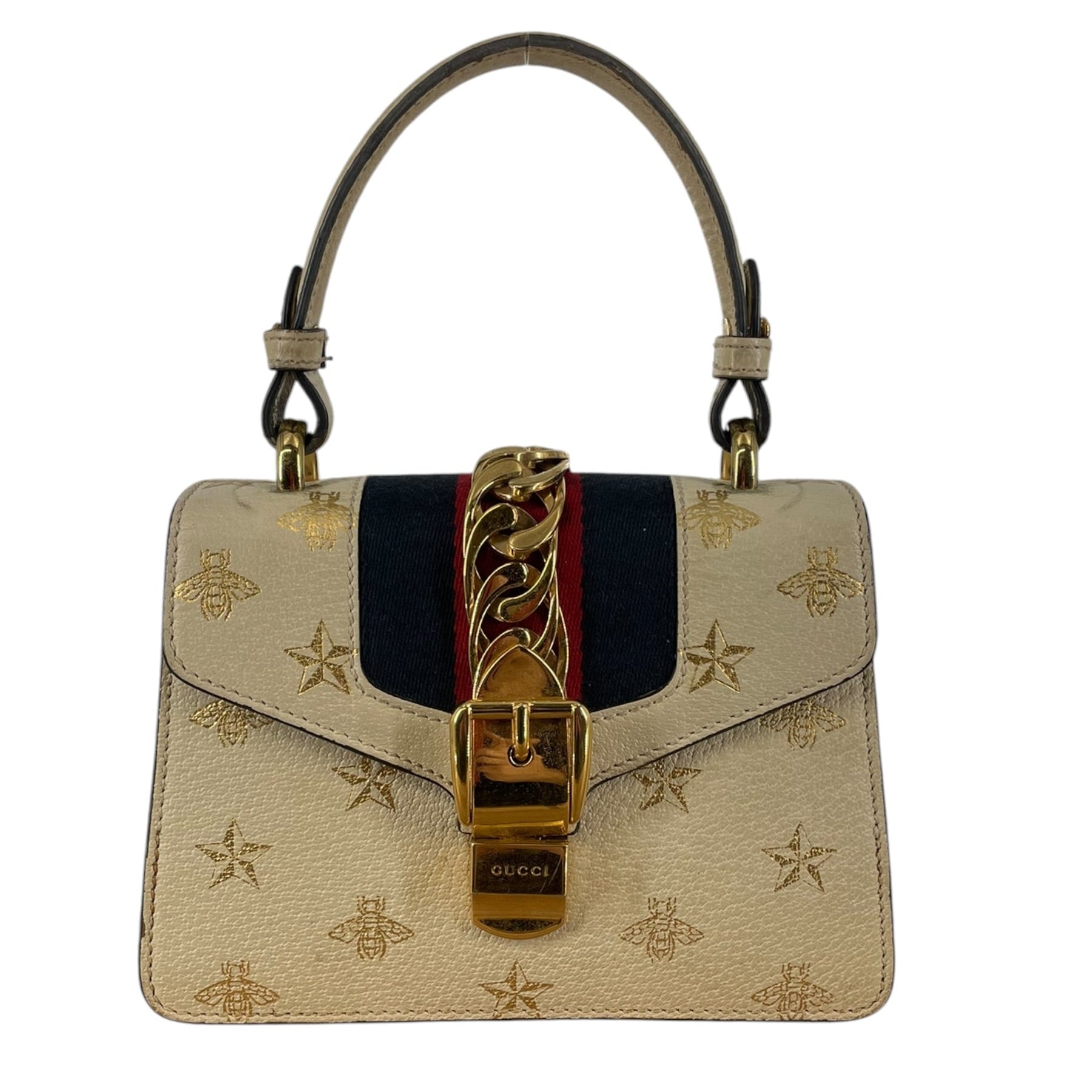 GUCCI/Cross Body Bag/All Over Print/Leather/CRM/SYLVIE BEE STAR PRINT 470270 4 view 1
