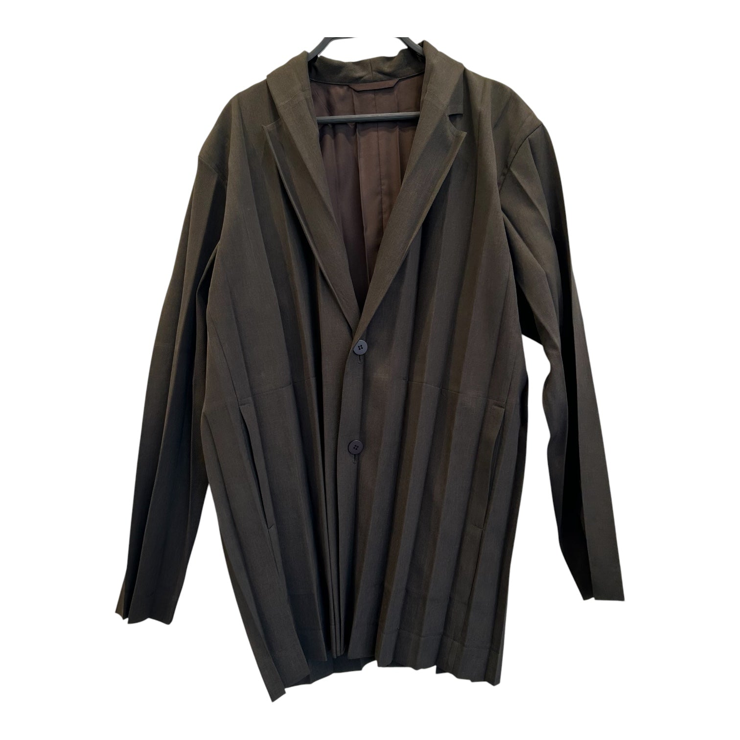 HOMME PLISSE ISSEY MIYAKE/Jacket/3/Polyester/GRY/edge ensemble blazer view 1