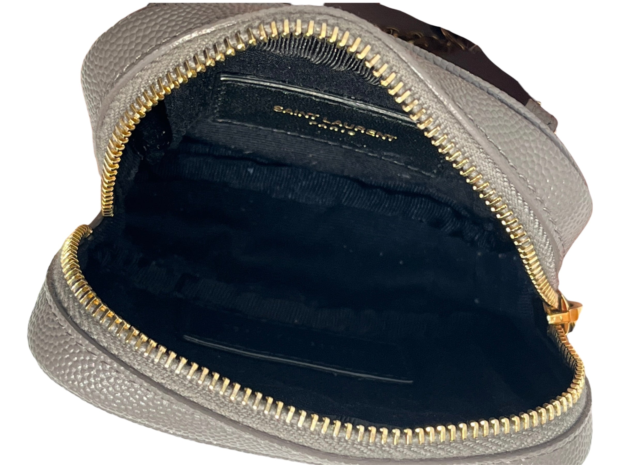 YVES SAINT LAURENT/Cross Body Bag/Leather/GRY/MINI LOU CAMERA BAG view 7